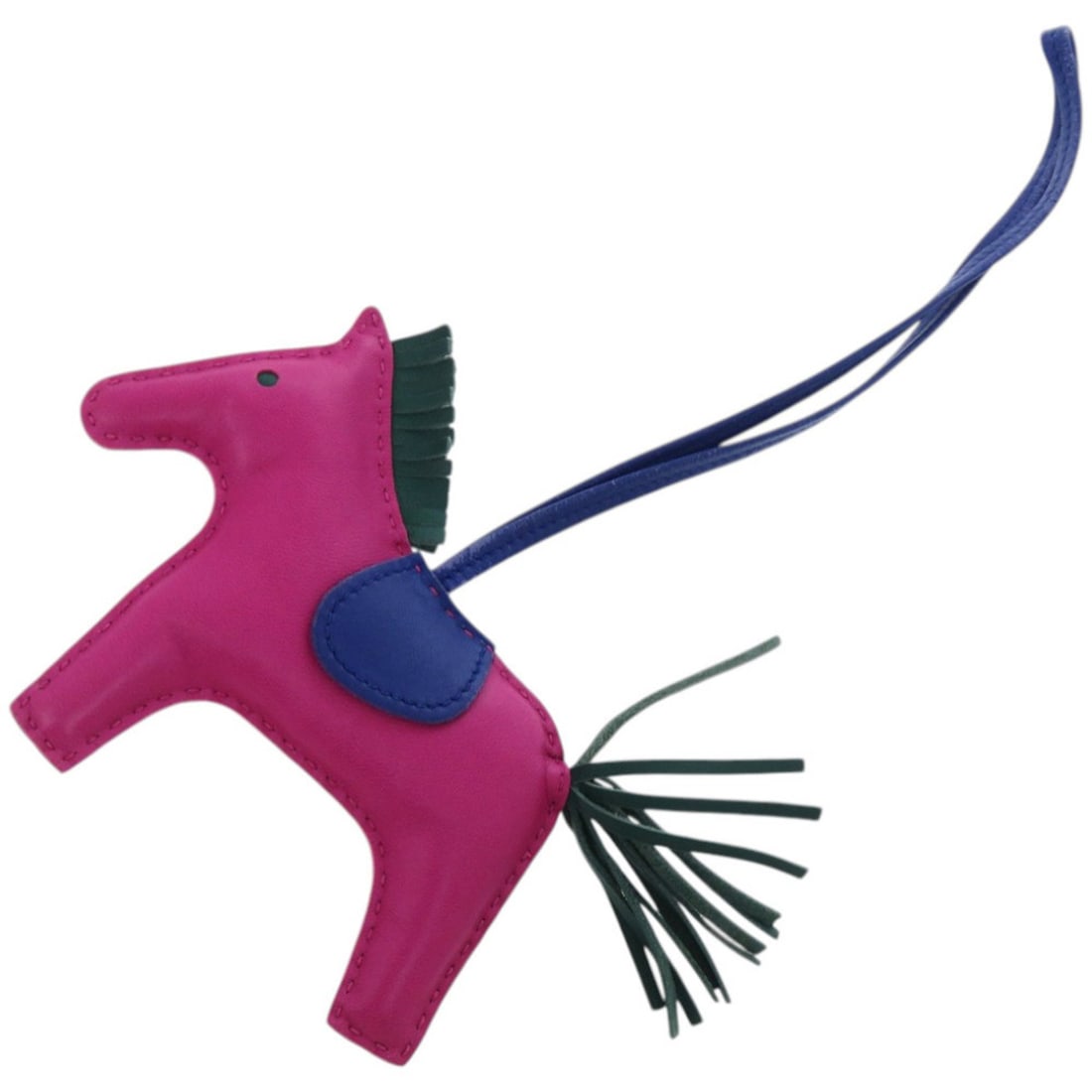 Hermes Hermès Rodeo MM Bag Charm, Anjo Miro, Rose Purple, A Stamp, Purple Keychain, 1508: --- Catalog ---Category: SizeSize (HxWxD): 10.5cm x 13cm / 4.13'' x 5.11''Category: DesignType: KeyringColor: Blue Electric, Pink, PurpleGender: Women,MenMaterial: Agneau MiloCategory: GeneralBrand: H