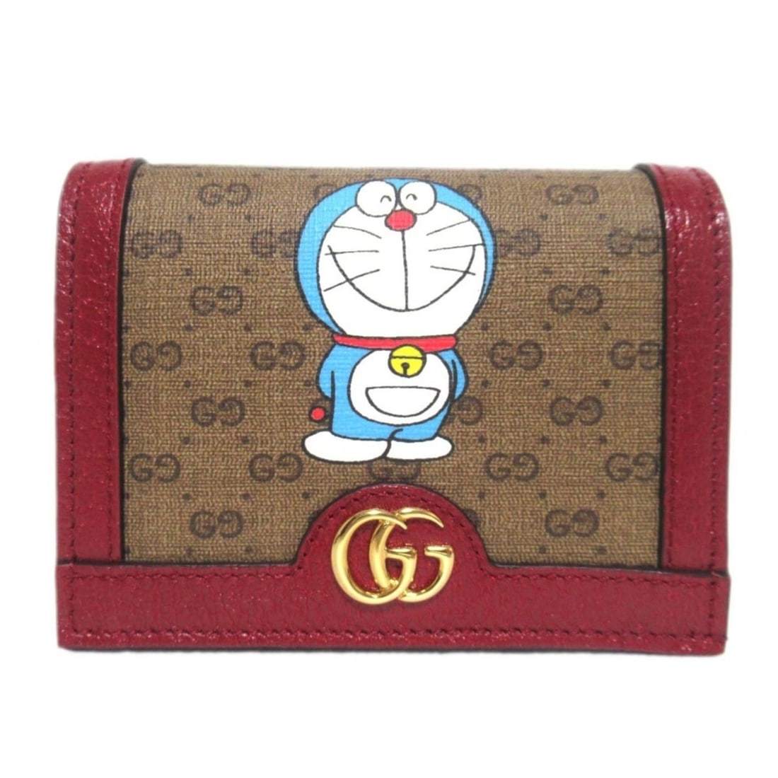 GUCCI Doraemon Collaboration Mini GG Supreme Compact Wallet 647788 Brown x Red Men's and Women's: --- Catalog ---Category: SizeSize (HxWxD): 8cm x 11cm x 3cm / 3.14'' x 4.33'' x 1.18''Category: DesignType: Wallet (bi-fold)Color: Brown, Red colorGender: Men,WomenMaterial: GG Supreme Category: Gener