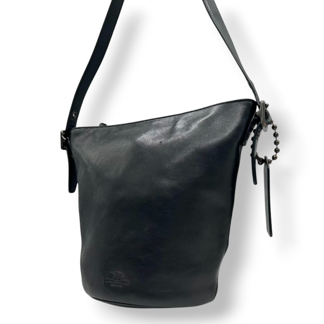 Coach 32281 Shoulder Bag in Black Leather, Bucket-Shaped Duffle Bag, Drawstring Mini Size s9 (1 of 18)