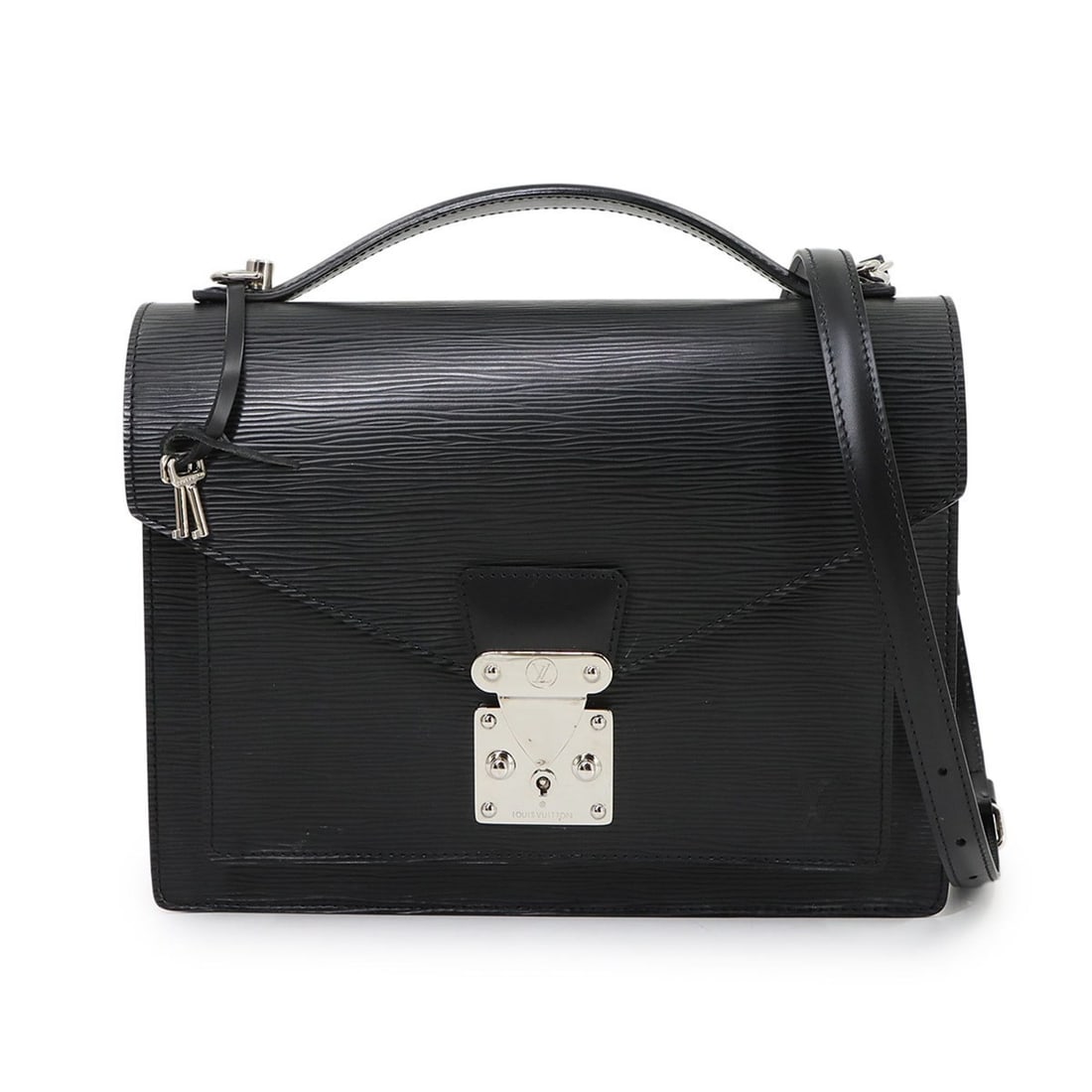 Louis Vuitton Epi Monceau 2-way Hand/Shoulder Bag in Leather, Noir, M52792, Black (1 of 14)