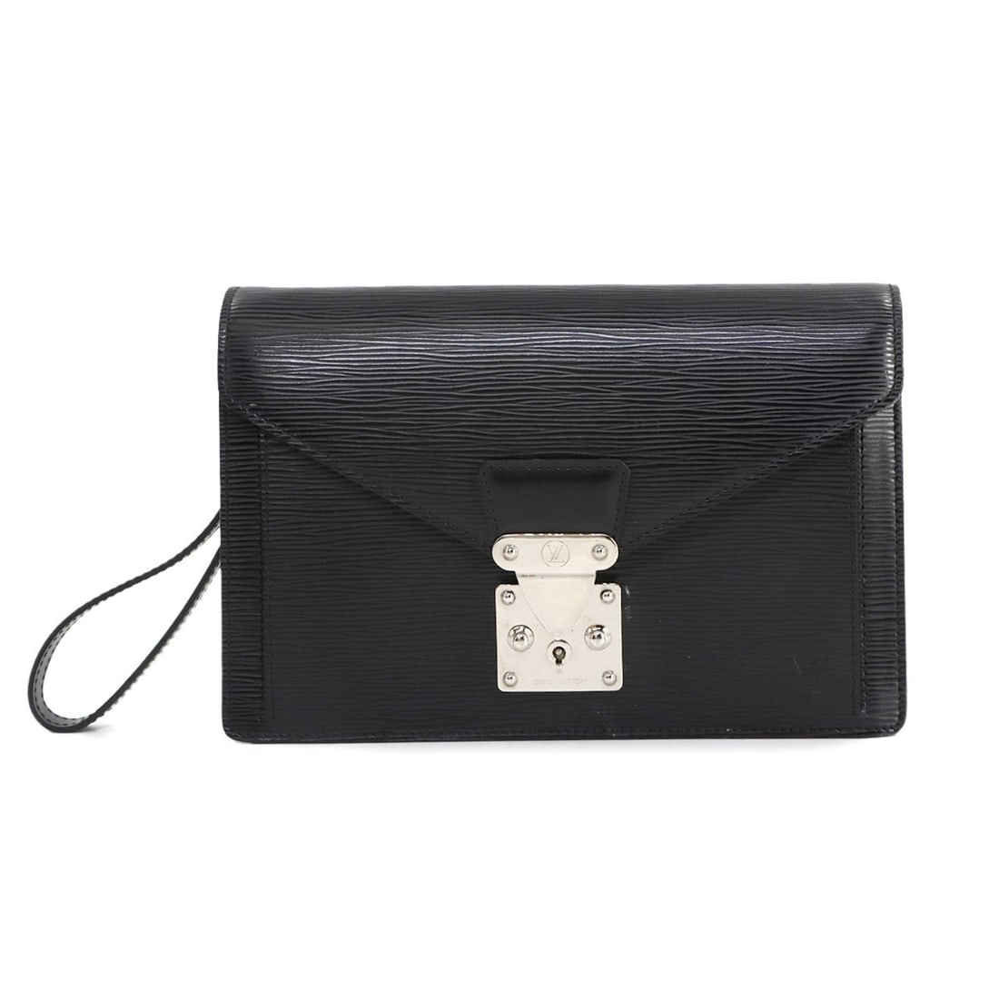 Louis Vuitton Epi Leather Pochette Serie Dragonne Second Clutch Bag, Noir Leather, M52762: --- Catalog ---Category: SizeSize (HxWxD): 17.5cm x 26cm x 4.5cm / 6.88'' x 10.23'' x 1.77''Category: DesignType: Clutch bag, PochetteColor: NoirGender: Women,MenMaterial: Epi leather Category: Genera