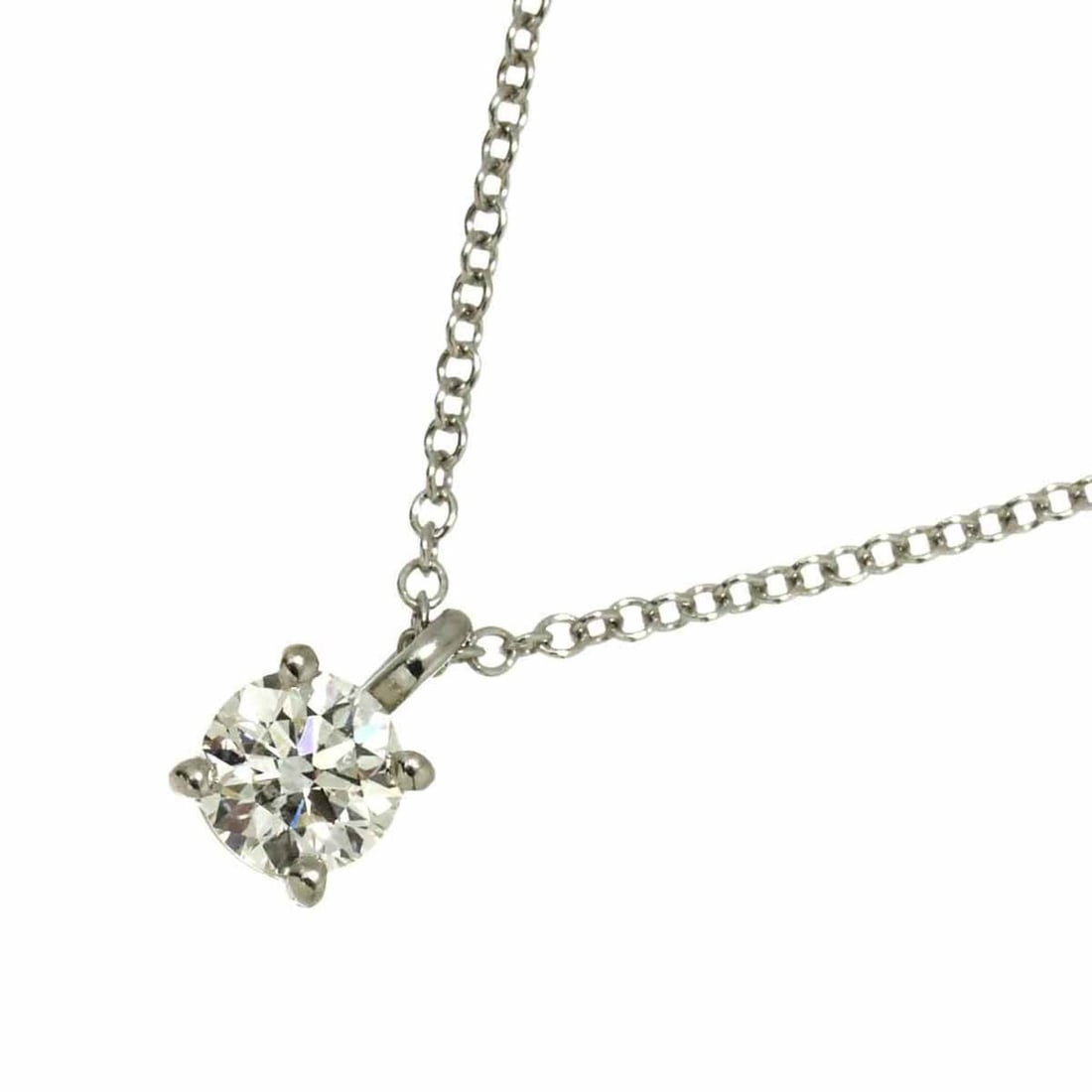 Tiffany & Co. 0.32ct I/VS1/3EX Solitaire Diamond Necklace, 40cm, Platinum: --- Catalog ---Category: SizePendant Size: 7.2mm x 4.3mm / 0.28'' x 0.16''Neck Circumference: 40 cm / 15.74''Category: DesignGender: WomenMaterial: Platinum 950Necklace Type: NecklaceCategory: General