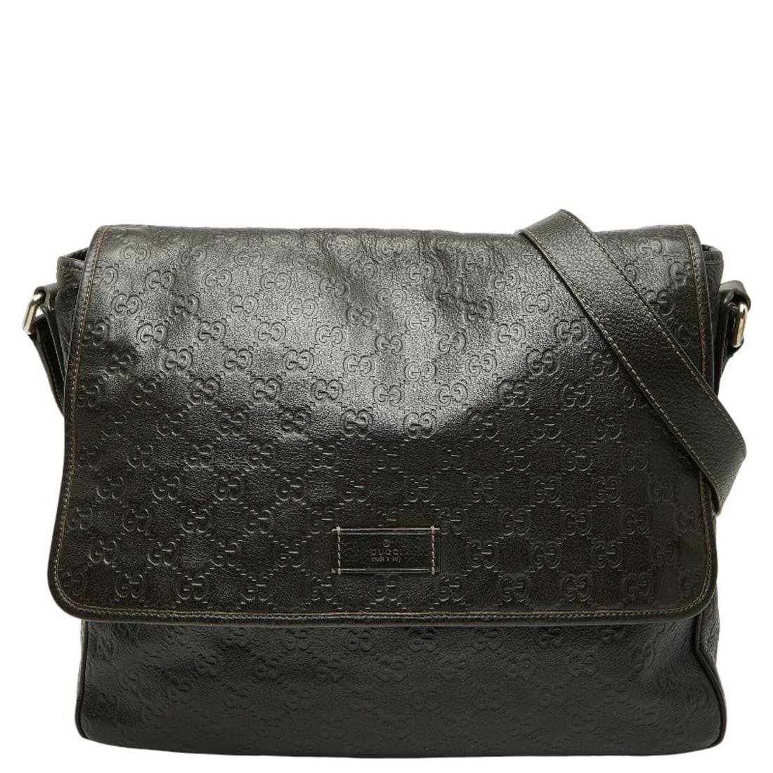 Gucci Guccissima messenger bag/shoulder bag 223665 brown leather women's GUCCI (1 of 14)