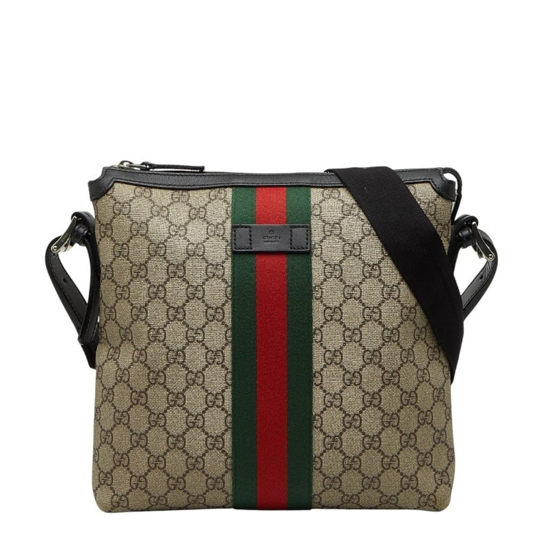 Gucci GG Supreme Sherry Line Crossbody Shoulder Bag 387111 Beige Green Red Leather Women's GUCCI: --- Catalog ---Category: SizeSize (HxWxD): 29cm x 28cm x 5cm / 11.41'' x 11.02'' x 1.96''Category: DesignType: Shoulder bagColor: Beige, Green, Red colorGender: WomenMaterial: PVC , Leather Category: