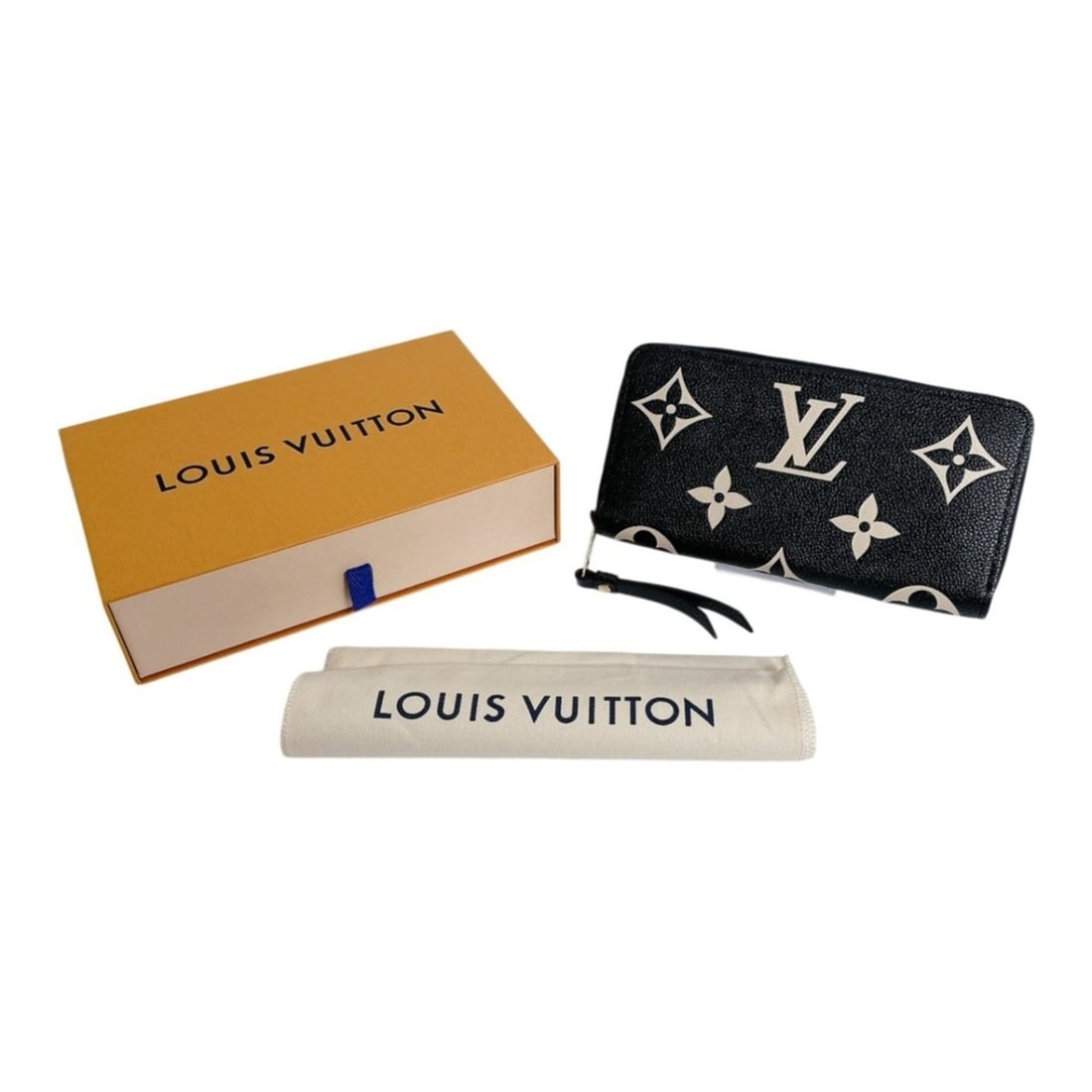 Louis Vuitton Zippy Wallet Monogram Empreinte M80481 Black/Beige (1 of 18)