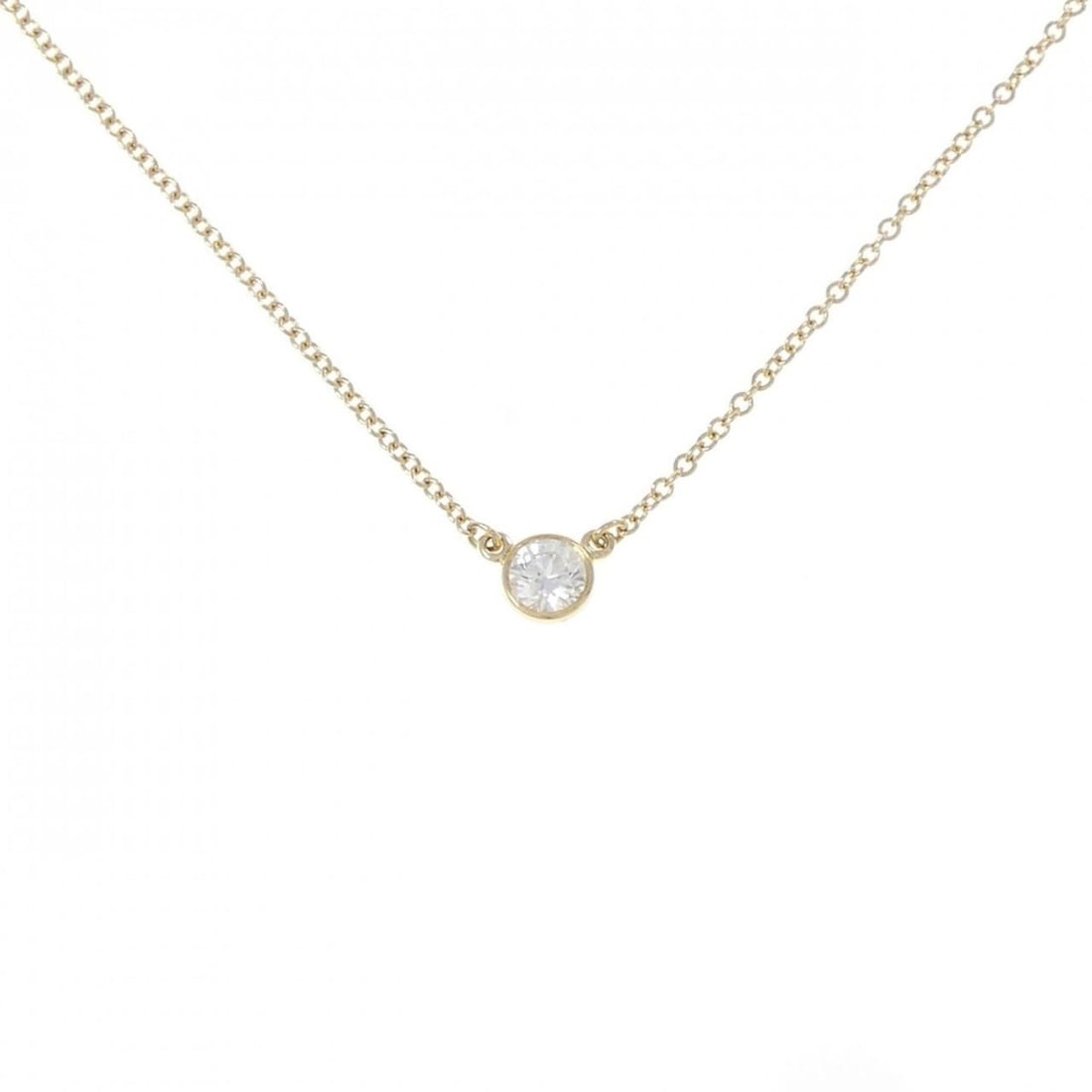 Tiffany By the Yard Necklace: --- Catalog ---Category: SizeWeight: 1.9g / 0.06oz.Diameter: 4.3mm / 0.16''Neck Circumference: 41 cm / 16.14''Category: DesignColor: YellowMetal: GoldStone: DiamondGender: WomenMetal Purity: