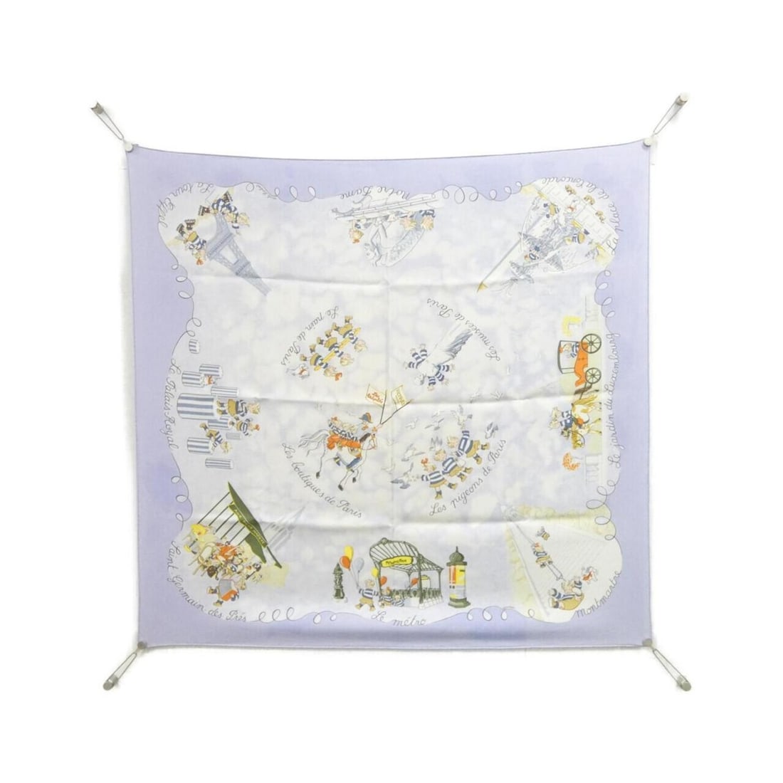 Hermes LES TRIPLES Carre Scarf Muffler: --- Catalog ---Category: SizeSize (LxW): 90cm x 90cm / 35.43'' x 35.43''Category: DesignType: ScarfColor: BlueGender: WomenMaterial: Silk Category: GeneralBrand: Hermes--- Item List ---Section: Condit
