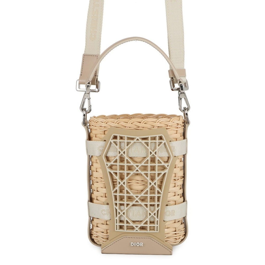 Christian Dior Sahara Raffia Bucket Bag (2ESKH376BAS) - 2-Way: --- Catalog ---Category: SizeWeight: 320g / 11.28oz.Size (HxWxD): 18cm x 13cm x 7cm / 7.08'' x 5.11'' x 2.75''Strap Length: 79cm - 138cm / 31.1'' - 54.33''Category: DesignType: HandbagColor: BeigeGend