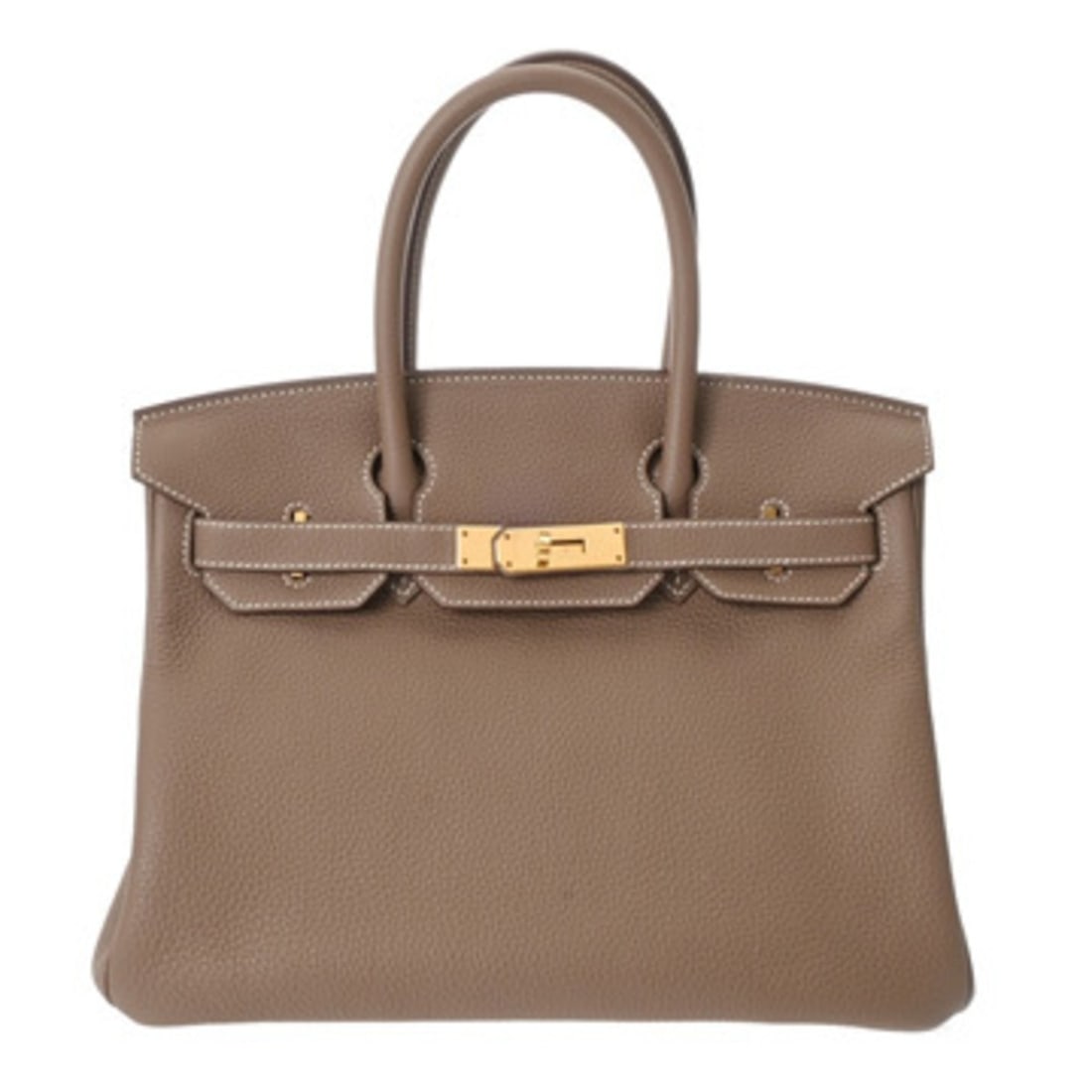 HERMES Birkin 30 Etoupe A Stamp (circa 2017) Women's Togo Handbag AB Rank Pre-owned Ginzo: --- Catalog ---Category: SizeSize (HxWxD): 22cm x 30cm x 16cm / 8.66'' x 11.81'' x 6.29''Category: DesignType: HandbagColor: Etoupe grayGender: WomenClosure: Turn lockMaterial: Togo leather Hardware C