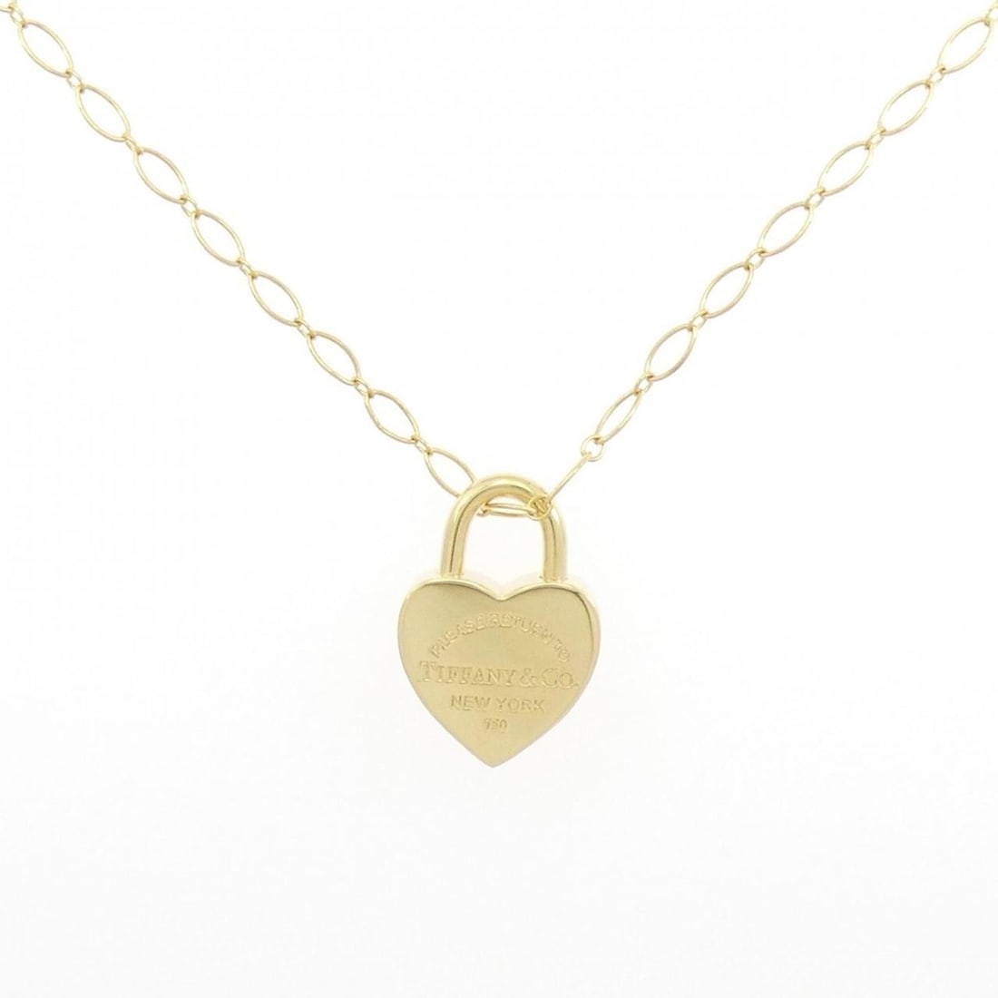 Tiffany Return to Heart Lock Necklace: --- Catalog ---Category: SizePendant Size: 21.7mm x 15mm / 0.85'' x 0.59''Neck Circumference: 51 cm / 20.07''Category: DesignColor: Yellow goldGender: WomenMaterial: Yellow goldPendant Type: