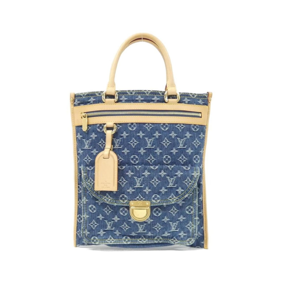 Louis Vuitton LV Remix (Monogram Denim) Flat Shopper M95018 Handbag: --- Catalog ---Category: SizeWeight: 750g / 1.65lb.Size (HxWxD): 37cm x 33cm x 1cm / 14.56'' x 12.99'' x 0.39''Handle Length: 33cm / 12.99''Category: DesignType: HandbagColor: BlueGender: