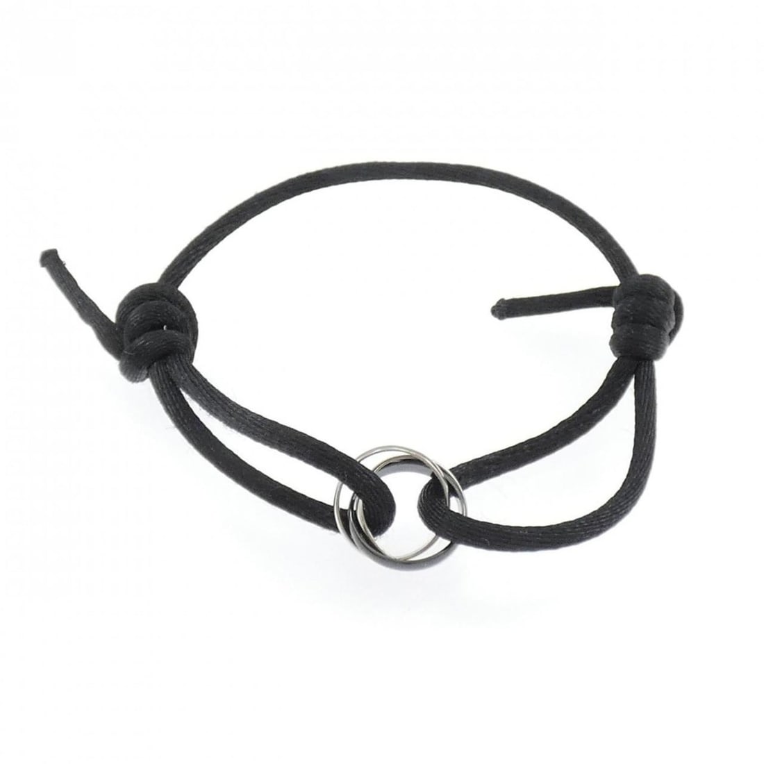 Cartier Trinity Bracelet: --- Catalog ---Category: SizeStone Size (HxW): 5.2mm / 0.2''Category: DesignType: Charm braceletColor: White goldGender: WomenMaterial: Ceramic, White gold (18K)Category: GeneralBrand: Cartier--- Item