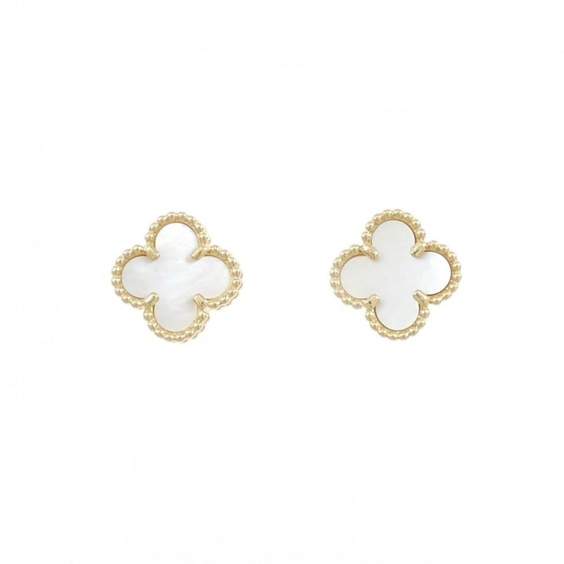 Van Cleef & Arpels Sweet Alhambra Earrings: --- Catalog ---Category: SizeSize (HxWxD): 9.20mm x 9.20mm / 0.36'' x 0.36''Category: DesignType: Stud earringsColor: Yellow goldStone: Mother of pearlGender: WomenMaterial: Yellow gold