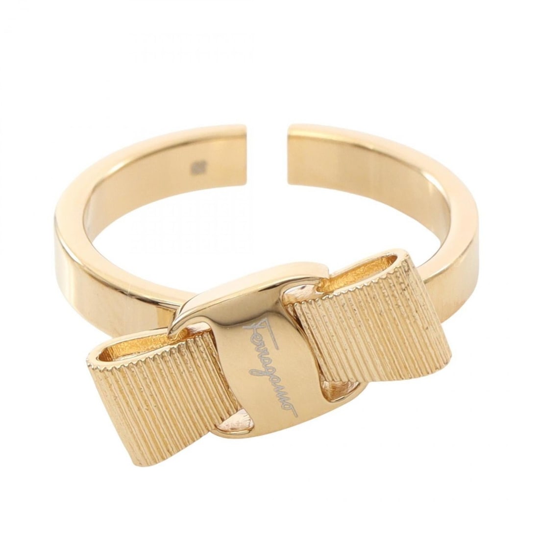 Salvatore Ferragamo Vara Ribbon Ring, Gold Plated, Women's: --- Catalog ---Category: SizeJP Size: 12US Size: 6.5Category: DesignType: Band ringColor: GoldGender: WomenMaterial: Gold platingCategory: GeneralBrand: Salvatore Ferragamo--- Item List ---Section: Co