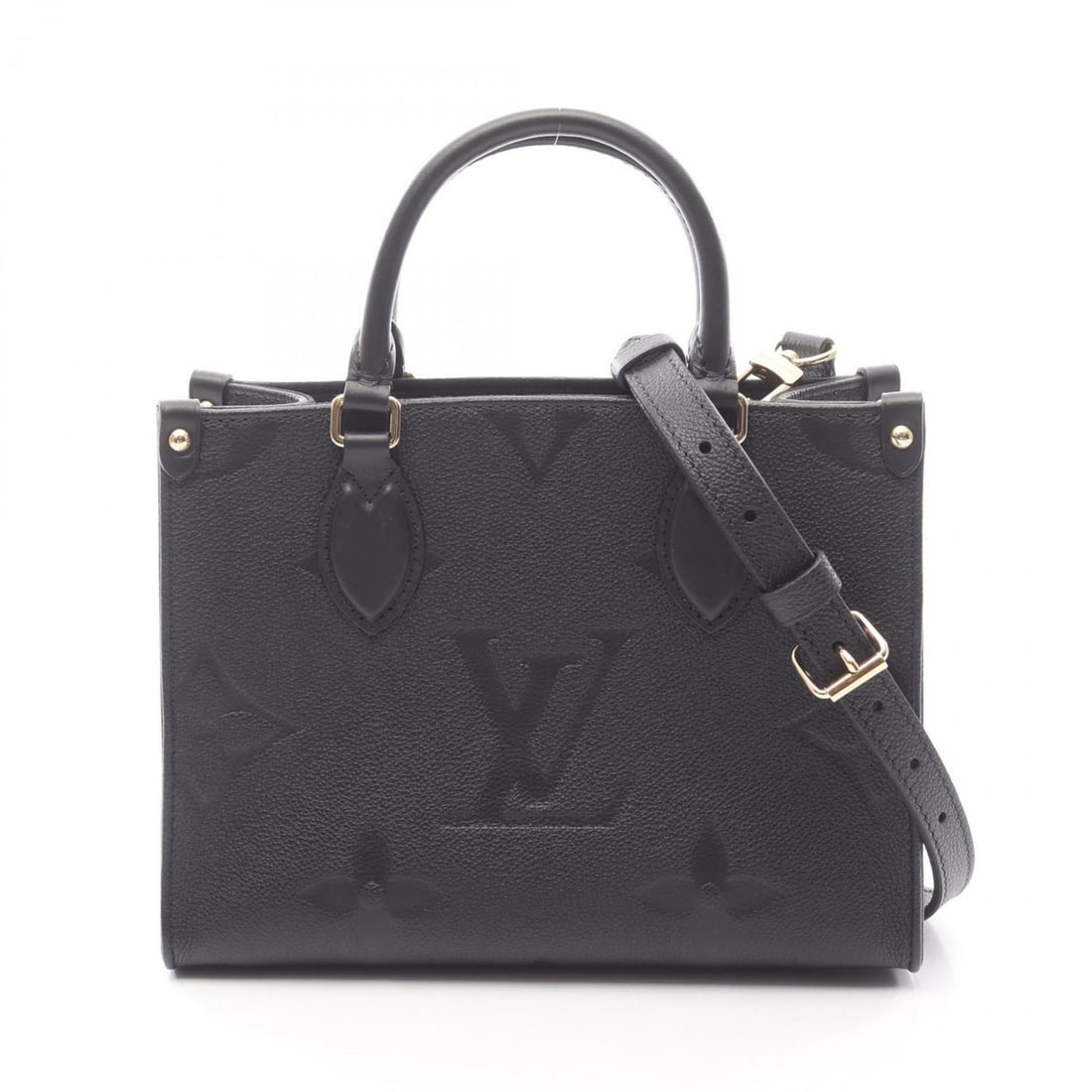 Louis Vuitton On the Go PM Handbag, Monogram Empreinte Leather, Women's, Black, M45653: --- Catalog ---Category: SizeSize (HxWxD): 19cm x 24.5cm x 10.5cm / 7.48'' x 9.64'' x 4.13''Category: DesignType: HandbagColor: Black, NoirGender: WomenMaterial: Monogram Empreinte Category: GeneralMP