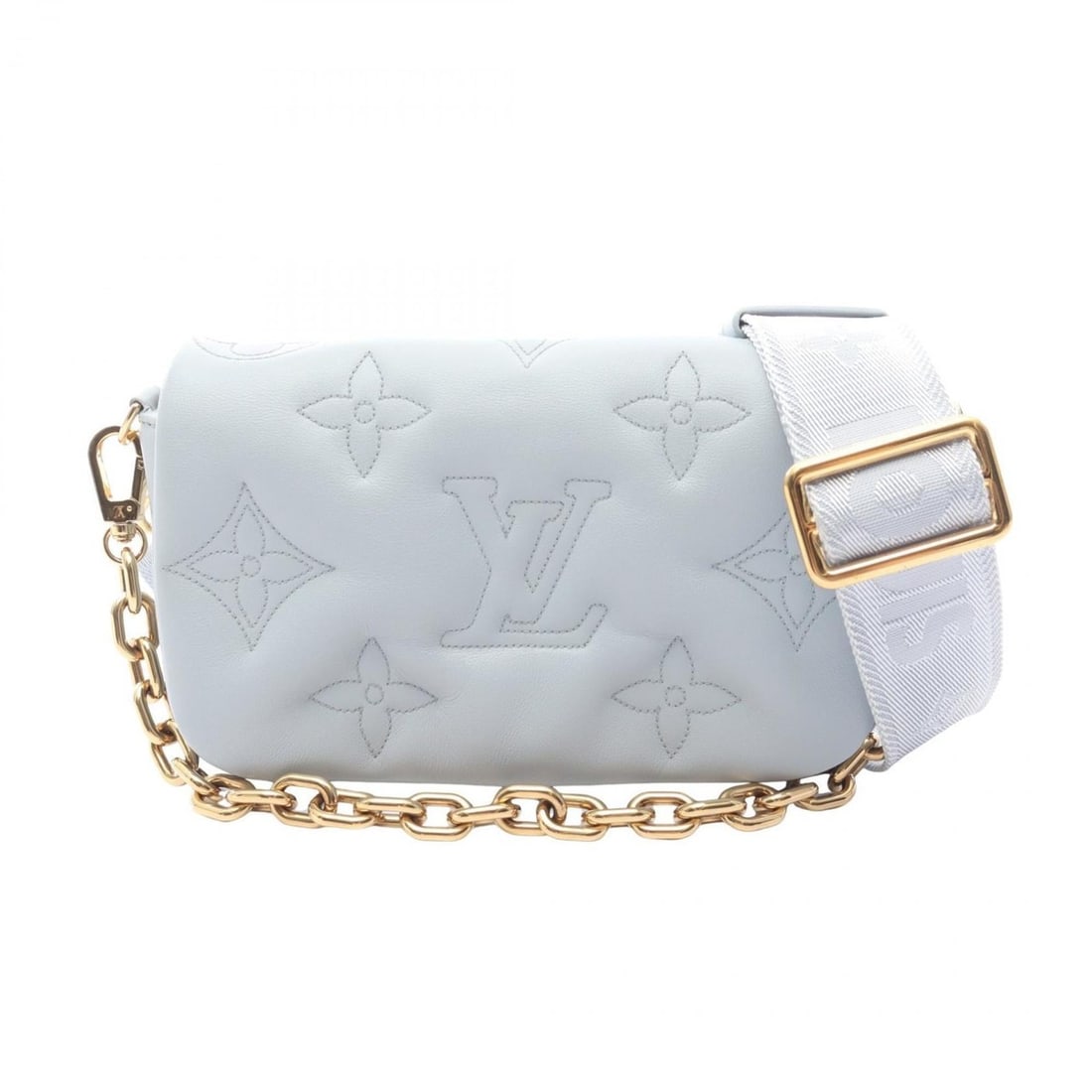 Louis Vuitton Wallet-on-Strap Shoulder Bag, Leather, Bubble Gram, Women's, Blue, M81399: --- Catalog ---Category: SizeSize (HxWxD): 12cm x 19cm x 4.5cm / 4.72'' x 7.48'' x 1.77''Category: DesignType: Shoulder bagColor: BlueGender: WomenMaterial: Leather Category: GeneralMPN: M81399Brand: