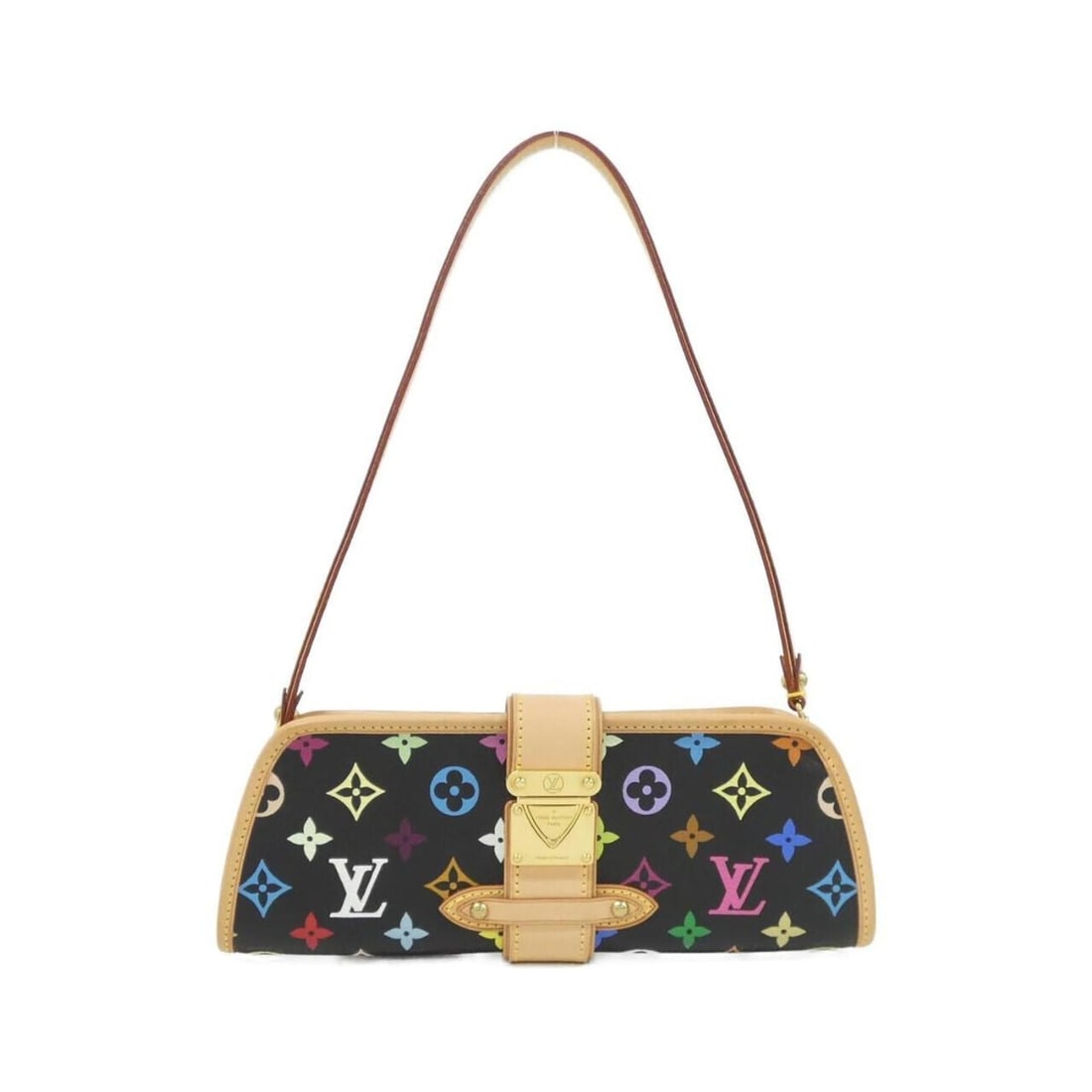 Louis Vuitton Multicolor Shirley Shoulder Bag M40050: --- Catalog ---Category: SizeSize (HxWxD): 11cm x 28cm x 4cm / 4.33'' x 11.02'' x 1.57''Category: DesignType: Shoulder bagColor: Black, Multi-colorGender: WomenMaterial: Coated canvas Category: