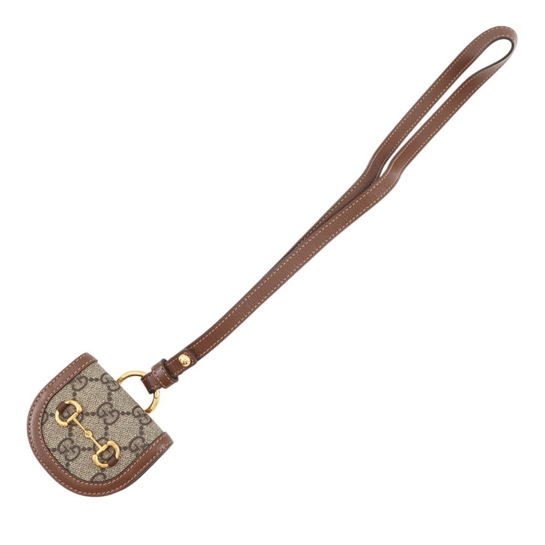 Gucci AirPods Case GG Supreme/Leather 643880 GUCCI: --- Catalog ---Category: SizeSize (HxWxD): 7cm x 8.5cm / 2.75'' x 3.34''Strap Length: 43.5cm / 17.12''Category: DesignType: PouchColor: Beige brownGender: WomenMaterial: GG Supreme , Leather Hardware