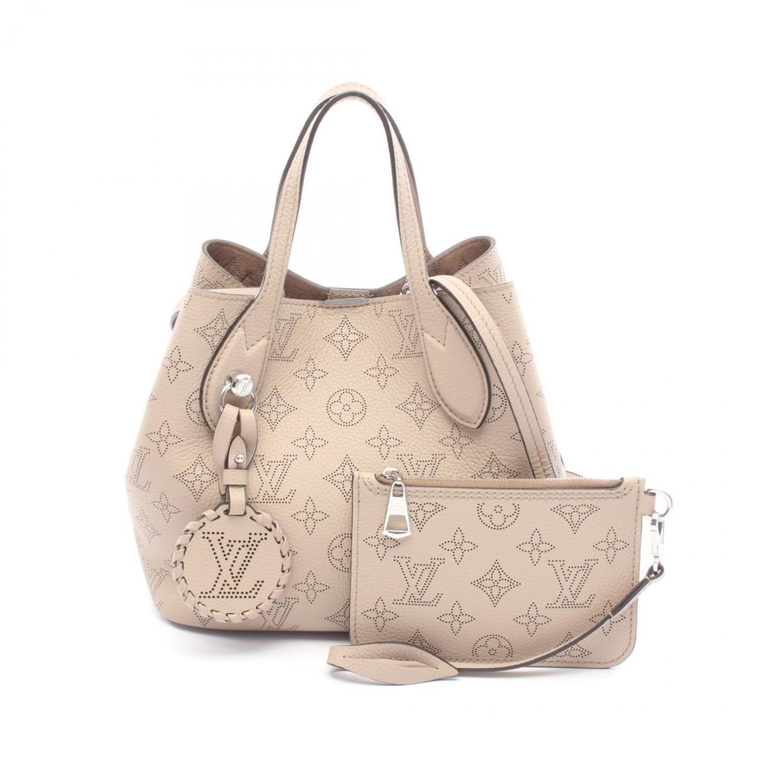 Louis Vuitton Blossom PM Handbag, Mahina Leather, Beige, Women's, M21849 (1 of 11)