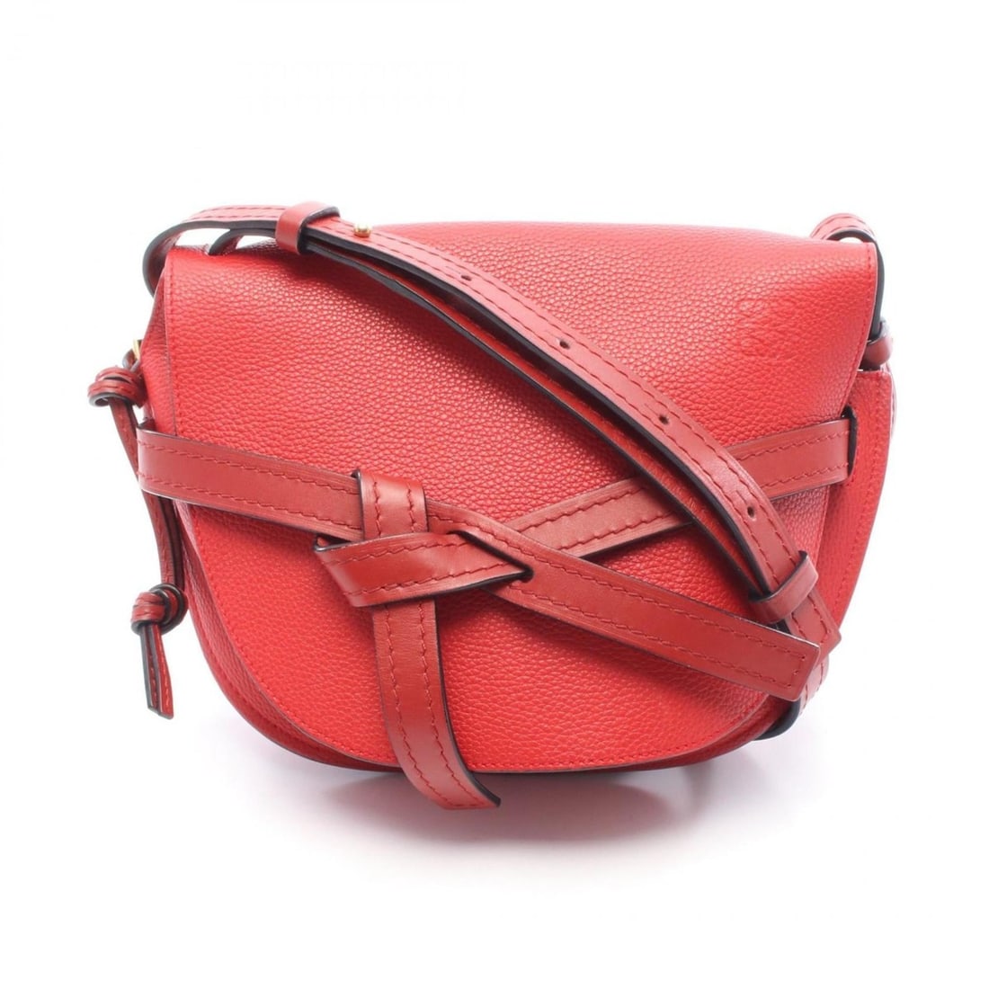 LOEWE Gate Small Shoulder Bag, Leather, Women's, Red: --- Catalog ---Category: SizeSize (HxWxD): 20cm x 24cm x 10cm / 7.87'' x 9.44'' x 3.93''Category: DesignType: Shoulder bagColor: Red colorGender: WomenMaterial: Leather Category: GeneralBrand: Loewe--