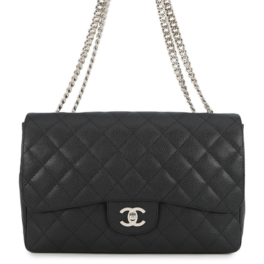 Chanel Matelasse 30 Chain Shoulder Bag with Coco Mark and Caviar Skin, A28600, CHANEL Dekamato, (1 of 14)
