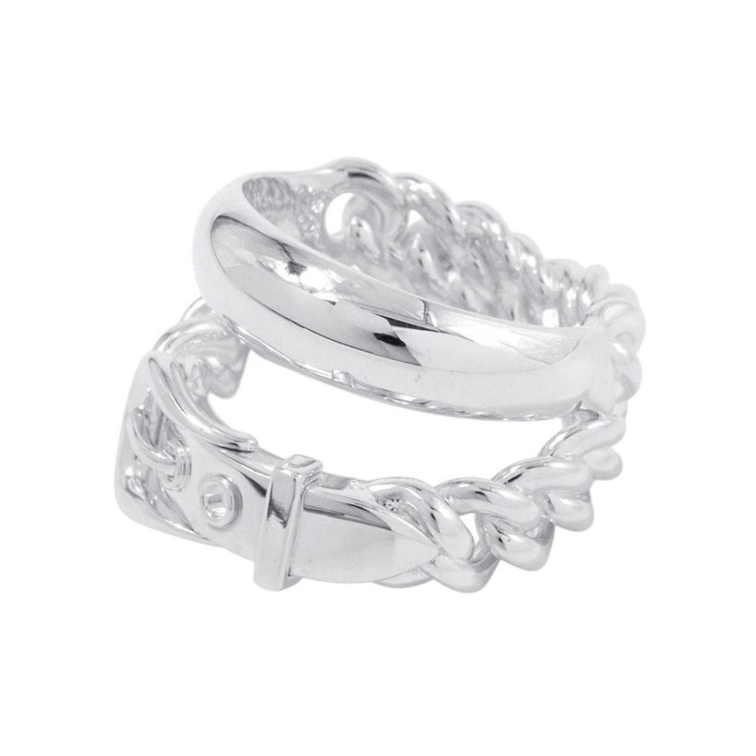 Hermes Hermès Inflexible Boucle Cellier Ring, SV925 Silver, Ring Size 53: --- Catalog ---Category: SizeWidth: 5.7mm / 0.22''Weight: 11g / 0.38oz.JP Size: 13US Size: 6.5Category: DesignType: Band ringGender: WomenMaterial: Silver 925Category: GeneralBrand: HermesCountry of O