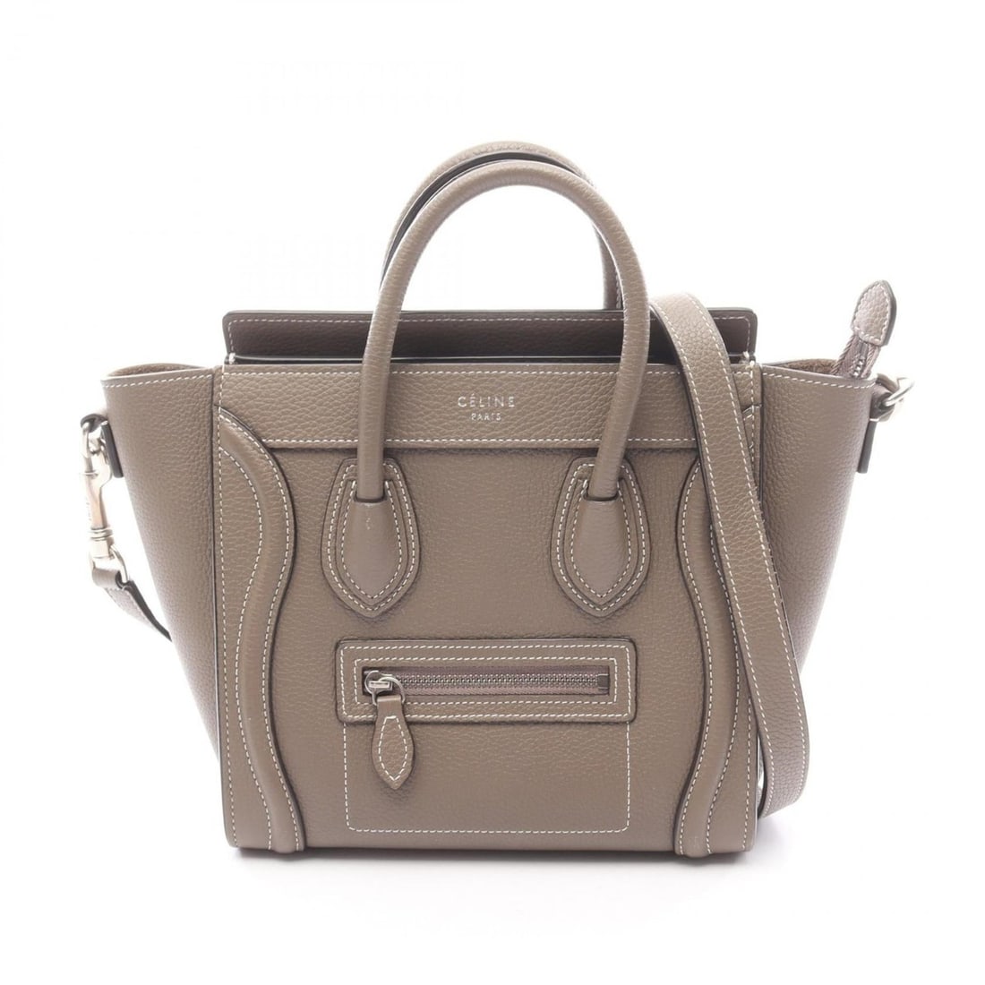 Celine Luggage Nano Shopper Handbag, Leather, Women's, Beige: --- Catalog ---Category: SizeSize (HxWxD): 20cm x 20cm x 9cm / 7.87'' x 7.87'' x 3.54''Category: DesignType: HandbagColor: BeigeGender: WomenMaterial: Leather Category: GeneralBrand: Celine--- Item Li
