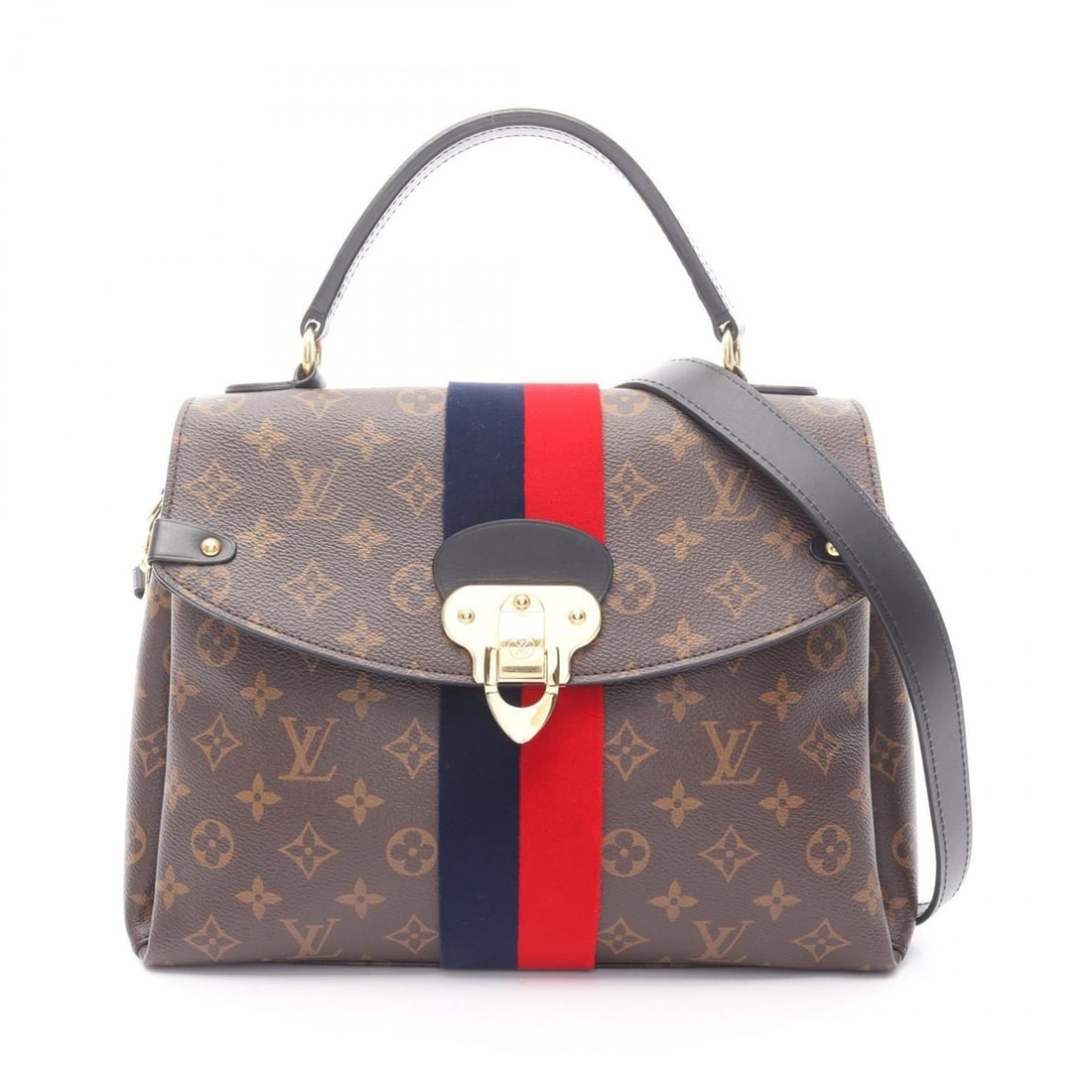 Louis Vuitton Georges MM Handbag, Coated Canvas and Leather, Monogram, Women's, Brown, Multicolor,: --- Catalog ---Category: SizeSize (HxWxD): 24.5cm x 31cm x 14cm / 9.64'' x 12.2'' x 5.51''Category: DesignType: HandbagColor: Brown, Multi-colorGender: WomenMaterial: Coated canvas , Leather Category: