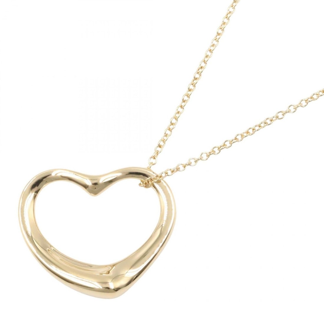 Tiffany & Co. Open Heart Necklace, Medium, 18K Yellow Gold, Women's: --- Catalog ---Category: SizePendant Size: 18mm x 21mm / 0.7'' x 0.82''Neck Circumference: 40.5 cm / 15.94''Category: DesignColor: GoldGender: WomenMaterial: Yellow gold (18K)Necklace Type: NecklaceCa