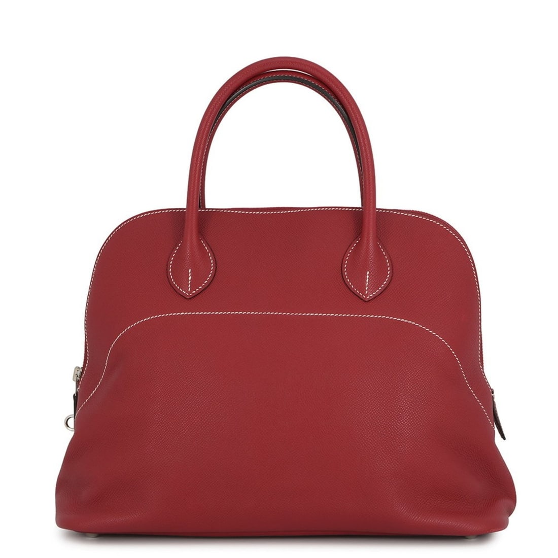 Hermes Hermès Bolide Relax 35 Rouge H Handbag / Epson A Stamp: --- Catalog ---Category: SizeWeight: 850g / 1.87lb.Size (HxWxD): 27cm x 35cm x 14cm / 10.62'' x 13.77'' x 5.51''Category: DesignType: HandbagColor: Rouge HGender: WomenClosure: ZipperMaterial: Epsom l