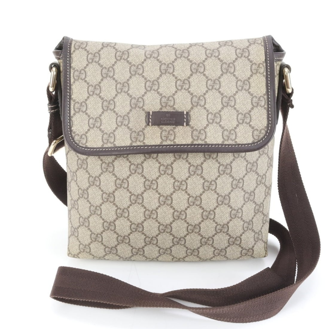 Gucci GG Supreme 223666 Leather Messenger Shoulder Bag, Brown, Men's (1 of 11)
