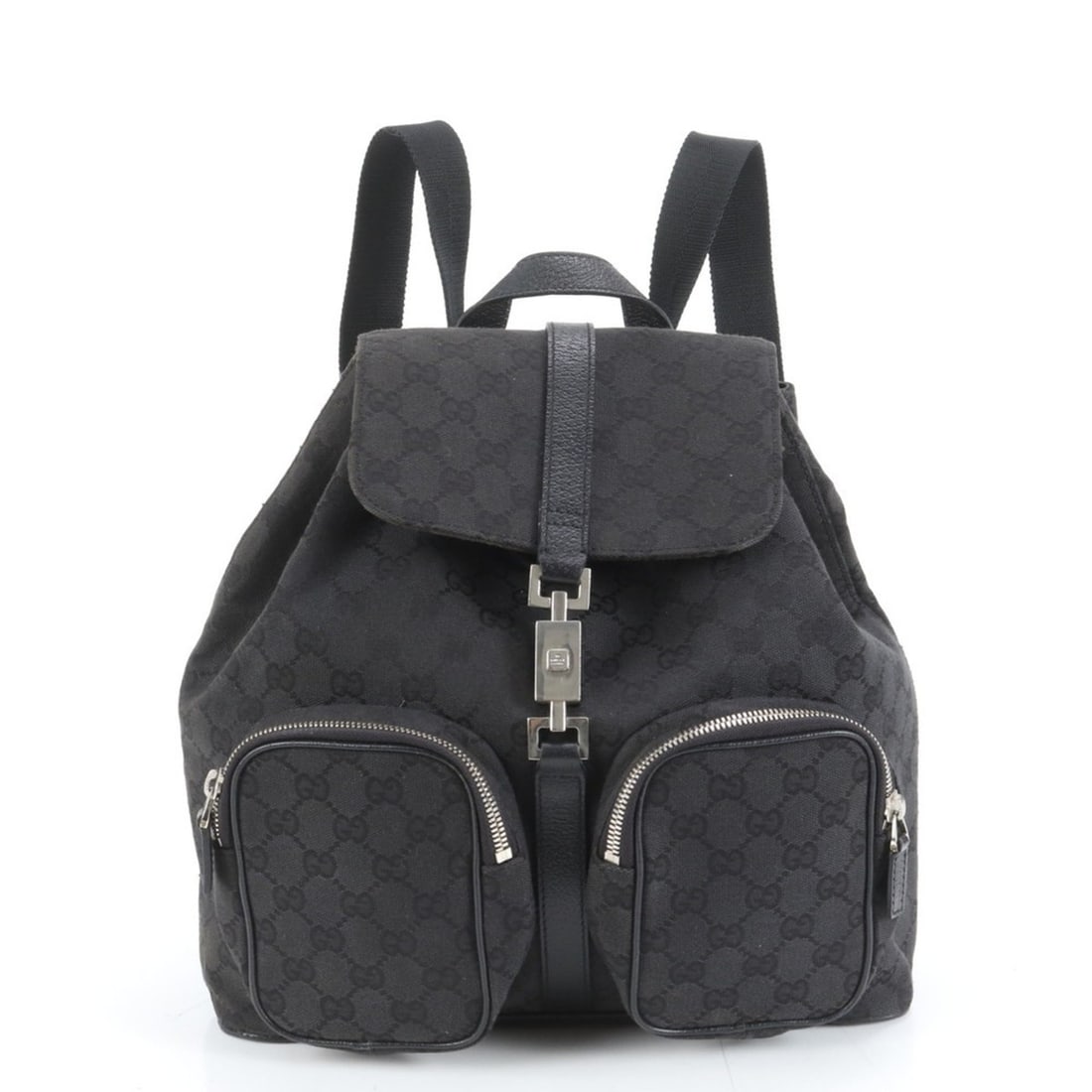 Gucci GG Canvas Jackie 114552 Leather Backpack Shoulder Bag Women's (1 of 12)