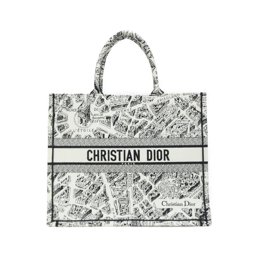 Christian Dior PLAN DE PARIS Book Tote Large M1286ZOMP Handbag: --- Catalog ---Category: SizeSize (HxWxD): 35cm x 42cm x 17cm / 13.77'' x 16.53'' x 6.69''Category: DesignType: HandbagColor: Black, WhiteGender: Women,MenMaterial: Canvas Category: GeneralMPN: M1286Z