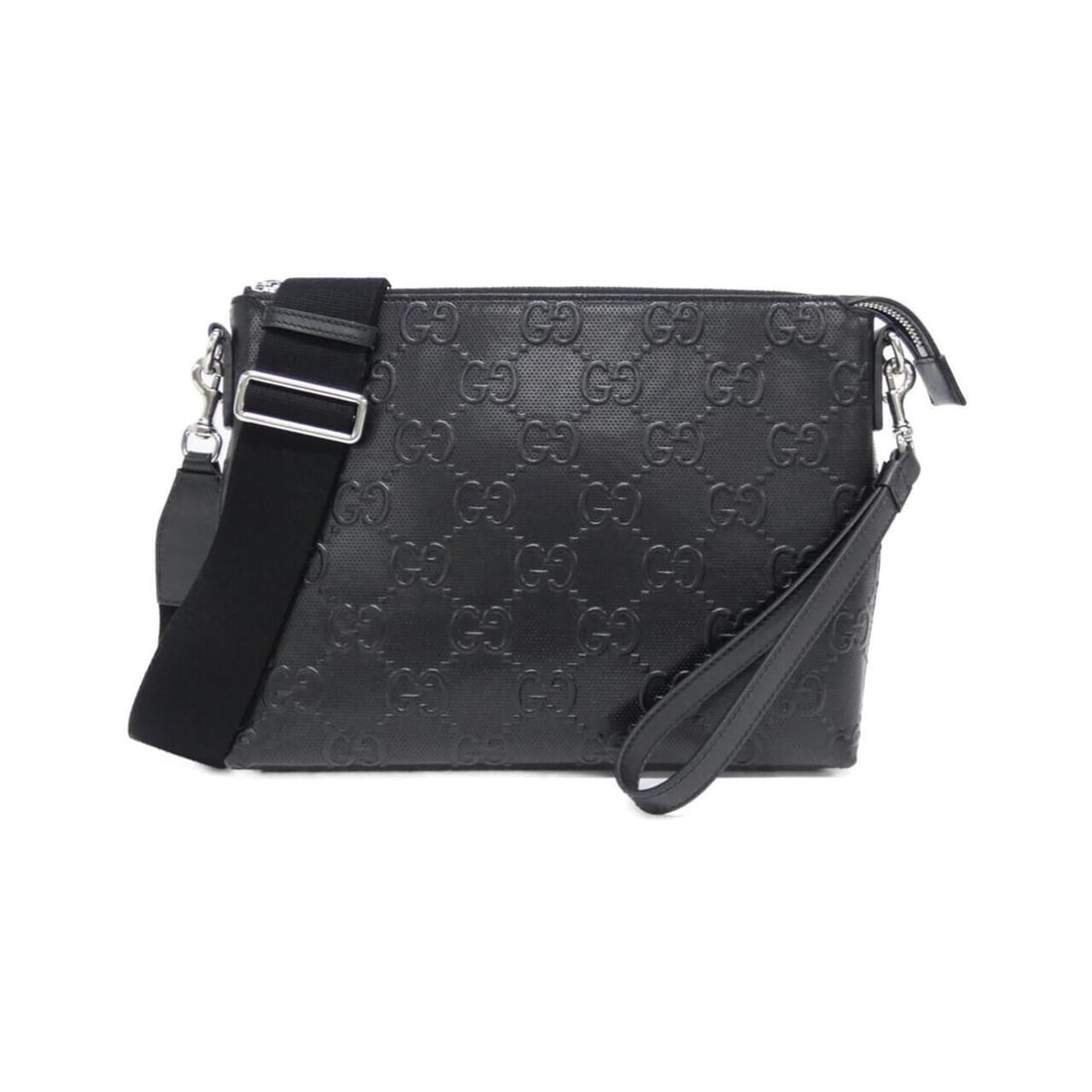 Gucci 696009 1W3CN Shoulder Bag: --- Catalog ---Category: SizeSize (HxWxD): 23cm x 30cm x 4cm / 9.05'' x 11.81'' x 1.57''Category: DesignType: Shoulder bagColor: BlackGender: Women,MenMaterial: Embossed , GG leather Category: