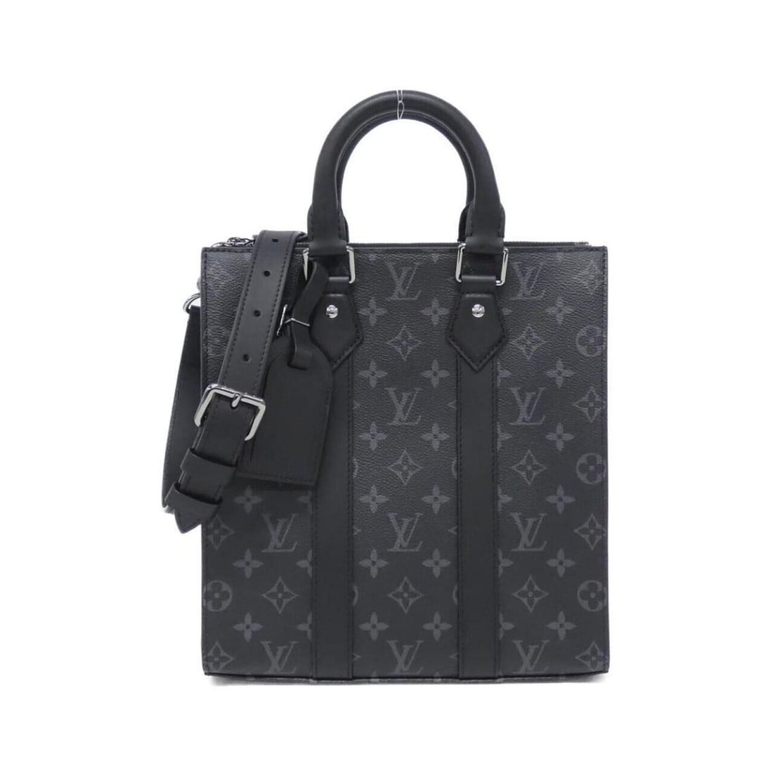 Louis Vuitton Monogram Eclipse Sac Plat Cross Handbag M46456: --- Catalog ---Category: SizeSize (HxWxD): 29cm x 26cm x 6cm / 11.41'' x 10.23'' x 2.36''Category: DesignType: HandbagColor: BlackGender: MenMaterial: Coated canvas Category: GeneralMPN: M46456Brand: