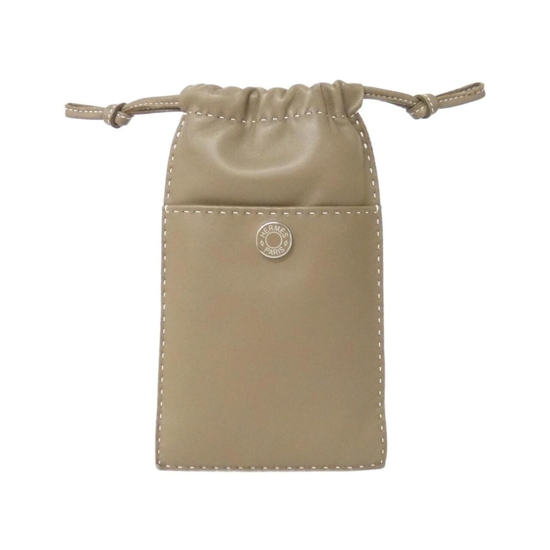 Hermes Hermès Pillow 083131CK Phone Case: --- Catalog ---Category: SizeSize (HxWxD): 19cm x 11cm x 1cm / 7.48'' x 4.33'' x 0.39''Category: DesignType: Phone walletColor: BeigeGender: Women,MenMaterial: Swift leather , Agneau Milo Category: Ge