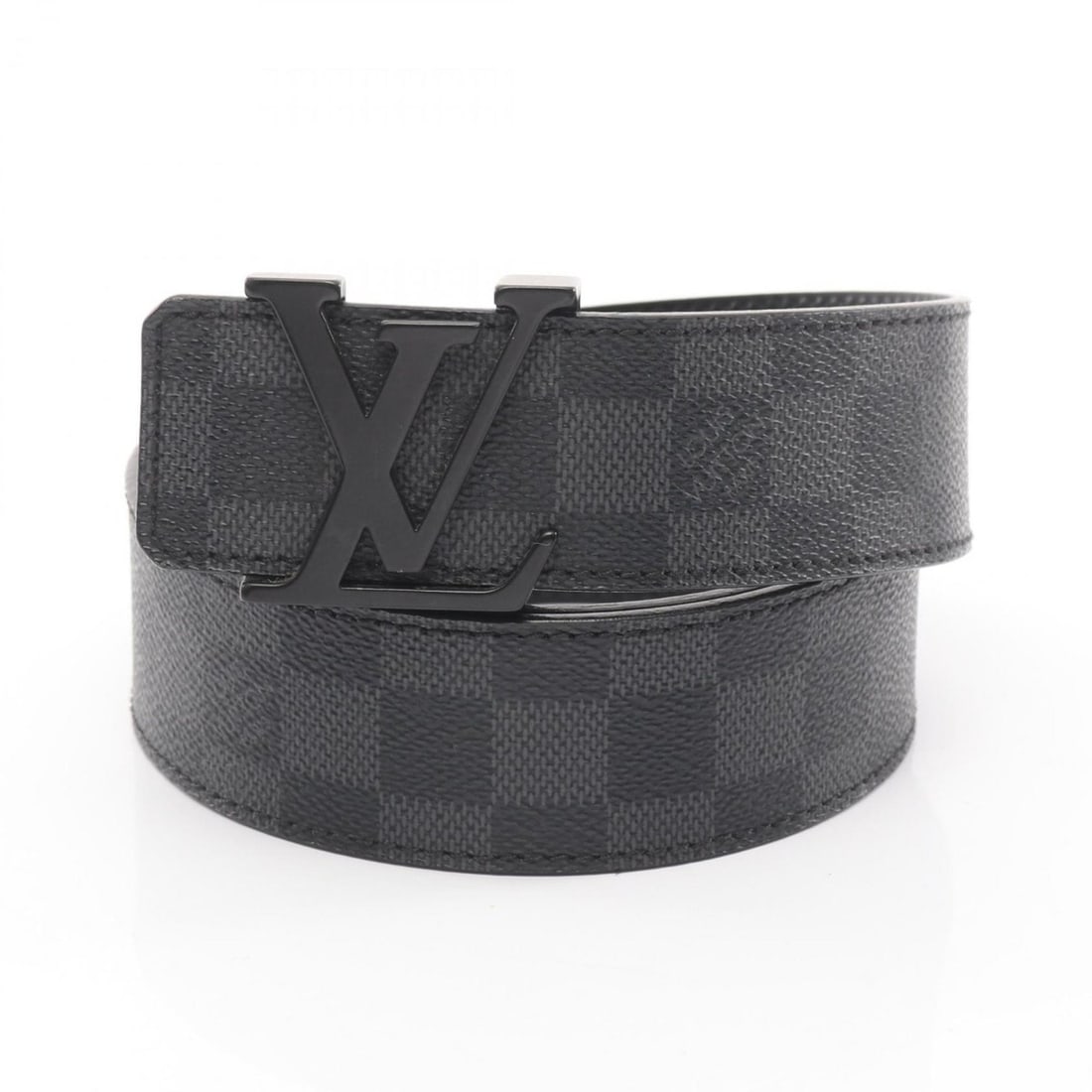 Louis Vuitton Santur LV Initial Damier Graphite Belt, Men's, Black: --- Catalog ---Category: SizeLength: 85cm - 95cm / 33.46'' - 37.4''Category: DesignType: Standard beltColor: BlackGender: MenMaterial (Strap): PVC Category: GeneralBrand: Louis Vuitton--- Item List --