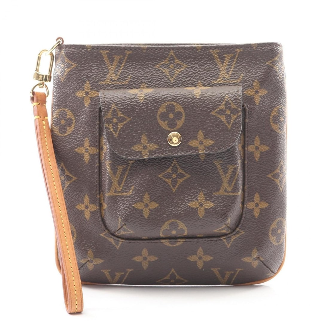 Louis Vuitton Partition Monogram Pouch Bag, Leather, Women's, Brown, M51901: --- Catalog ---Category: SizeSize (HxWxD): 17.5cm x 18cm / 6.88'' x 7.08''Category: DesignType: PouchColor: BrownGender: WomenMaterial: Leather , PVC Category: GeneralMPN: M51901Brand: Louis Vuitton--