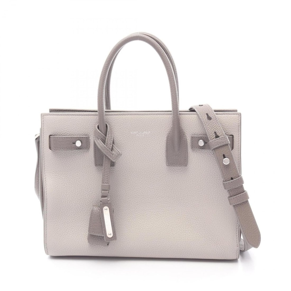 Yves Saint Laurent Saint Laurent Paris Sac de Jour handbag, leather, women's, gray, 477477 (1 of 15)