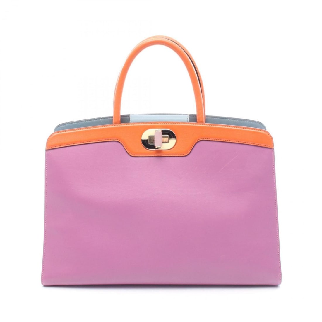 BVLGARI Icona 10 Tote Bag, Leather, Women's, Purple and Orange: --- Catalog ---Category: SizeSize (HxWxD): 25cm x 35.5cm x 14.5cm / 9.84'' x 13.97'' x 5.7''Category: DesignType: Tote bagColor: Orange, PurpleGender: WomenMaterial: Leather Category: GeneralBrand: Bv