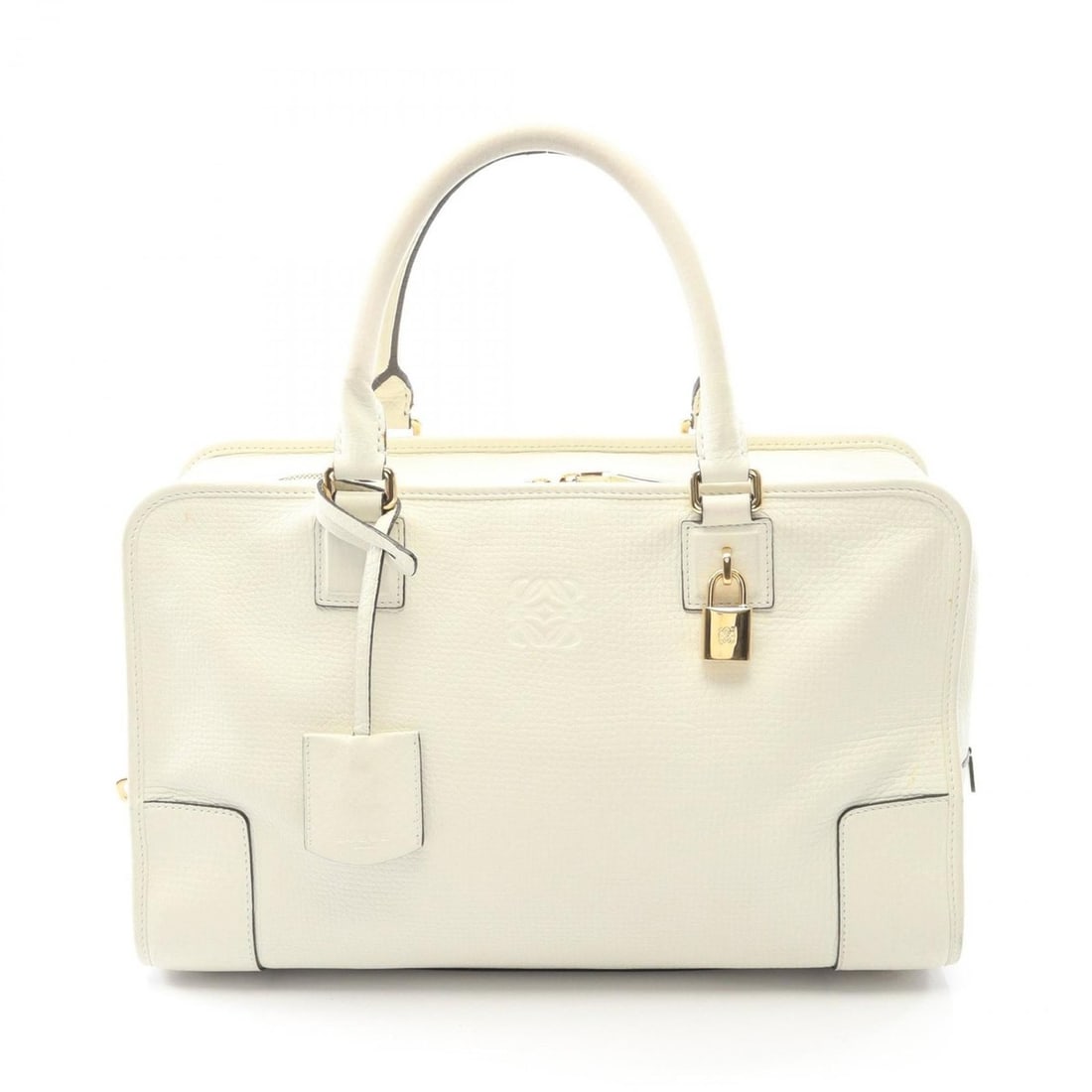 LOEWE Amazona 36 handbag, leather, women's, white: --- Catalog ---Category: SizeSize (HxWxD): 21cm x 36cm x 13.5cm / 8.26'' x 14.17'' x 5.31''Category: DesignType: HandbagColor: WhiteGender: WomenMaterial: Leather Category: GeneralBrand: Loewe--- Item