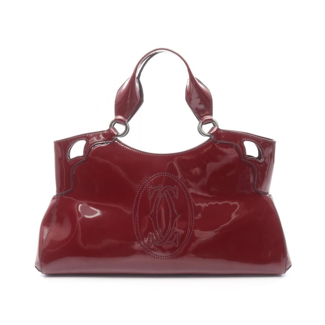 Cartier Marcello de LM handbag in patent leather, women's, burgundy (1 of 13)