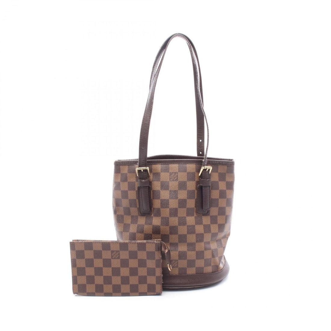 Louis Vuitton Mare Tote Bag, Coated Canvas and Leather with Damier Finish, Brown, Women's, N42240: --- Catalog ---Category: SizeSize (HxWxD): 25cm x 23cm x 15cm / 9.84'' x 9.05'' x 5.9''Category: DesignType: Tote bagColor: Brown, Damier Canvas, EbeneGender: WomenMaterial: Coated canvas , Leather Ca