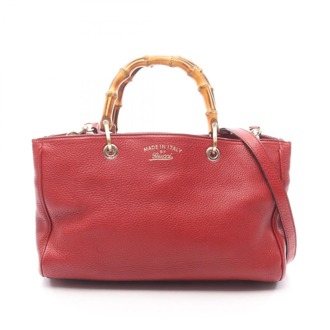 Gucci Bamboo Shopper Medium Tote Bag, Leather, Women's, Red, 323660: --- Catalog ---Category: SizeSize (HxWxD): 21cm x 33cm x 13cm / 8.26'' x 12.99'' x 5.11''Category: DesignType: Tote bagColor: Red colorGender: WomenMaterial: Leather Category: GeneralMPN: 323660Brand: