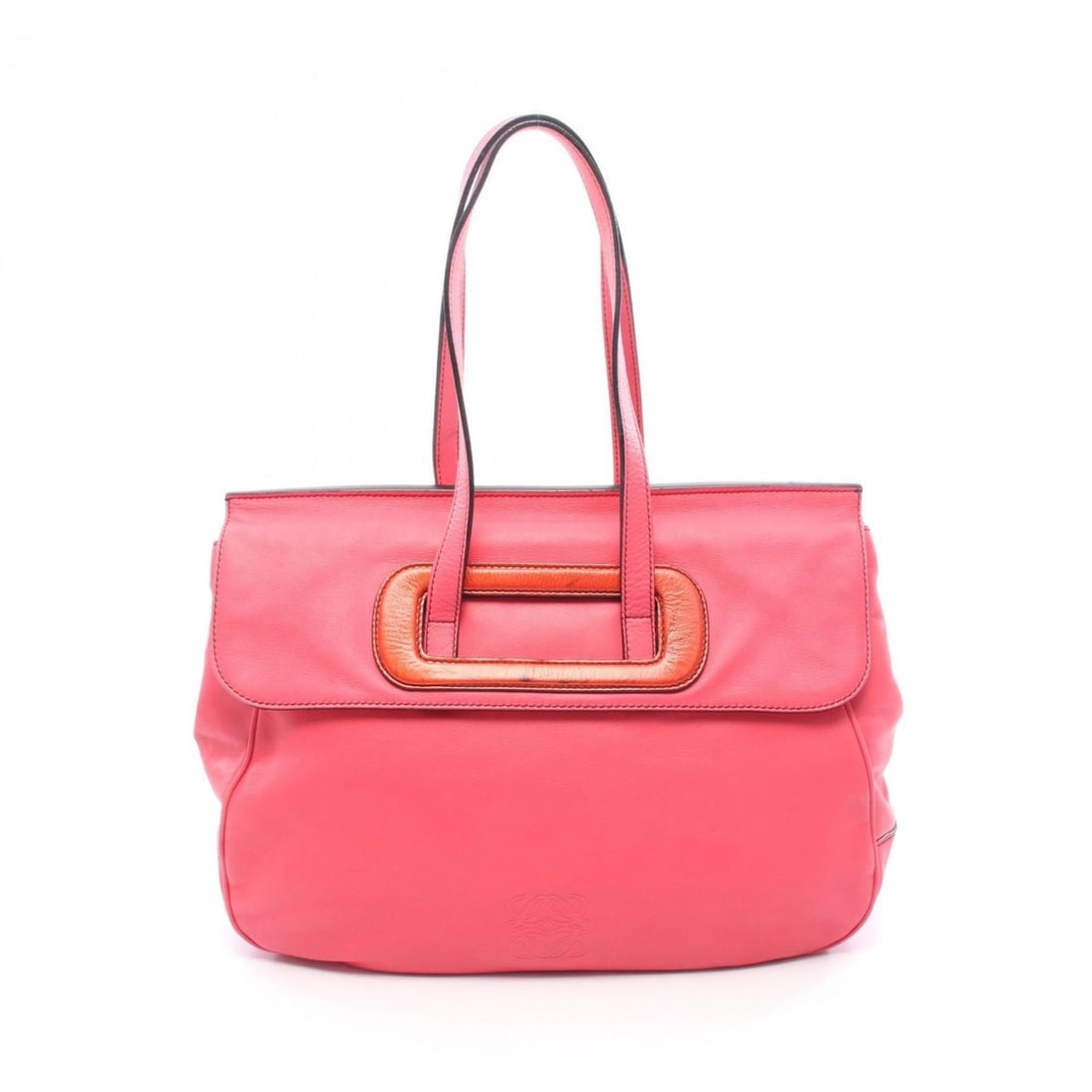 LOEWE Anagram Tote Bag, Leather, Women's, Pink and Red (1 of 13)