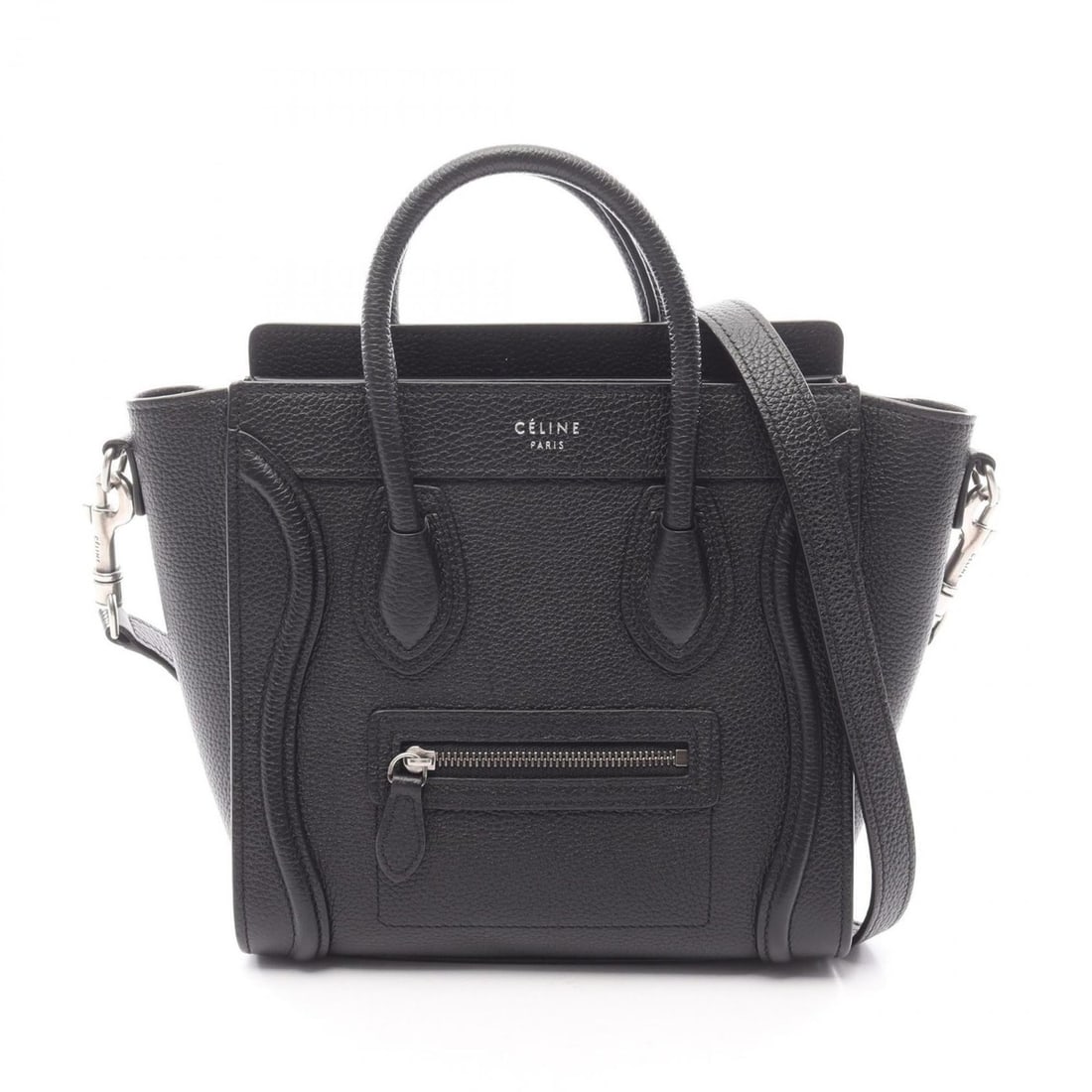 Celine Luggage Nano Shopper Handbag, Leather, Women's, Black: --- Catalog ---Category: SizeSize (HxWxD): 20cm x 20cm x 9cm / 7.87'' x 7.87'' x 3.54''Category: DesignType: HandbagColor: BlackGender: WomenMaterial: Leather Category: GeneralBrand: Celine--- Item Li