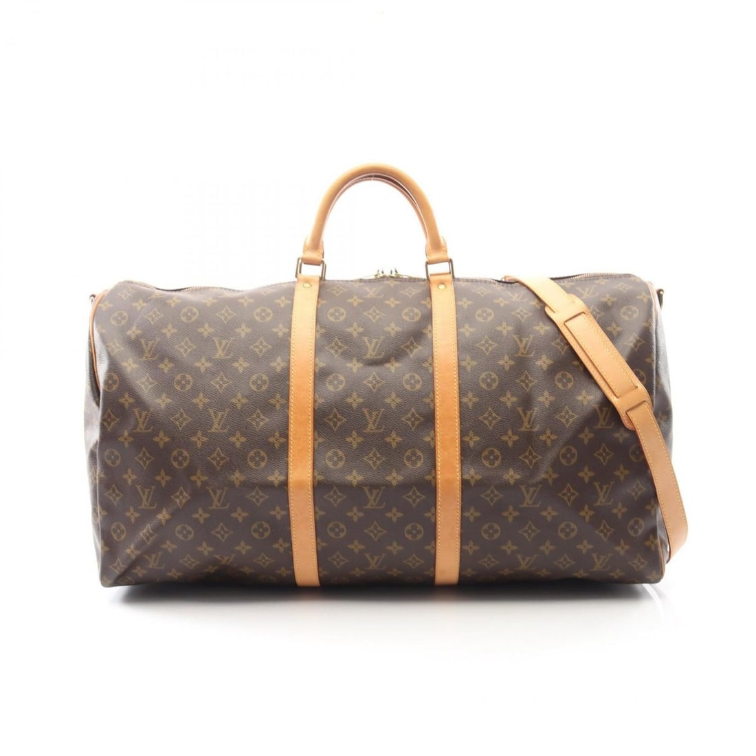 Louis Vuitton Keepall Bandouliere 60 Boston Bag, Coated Canvas and Leather, Monogram, Brown, Men's (1 of 12)