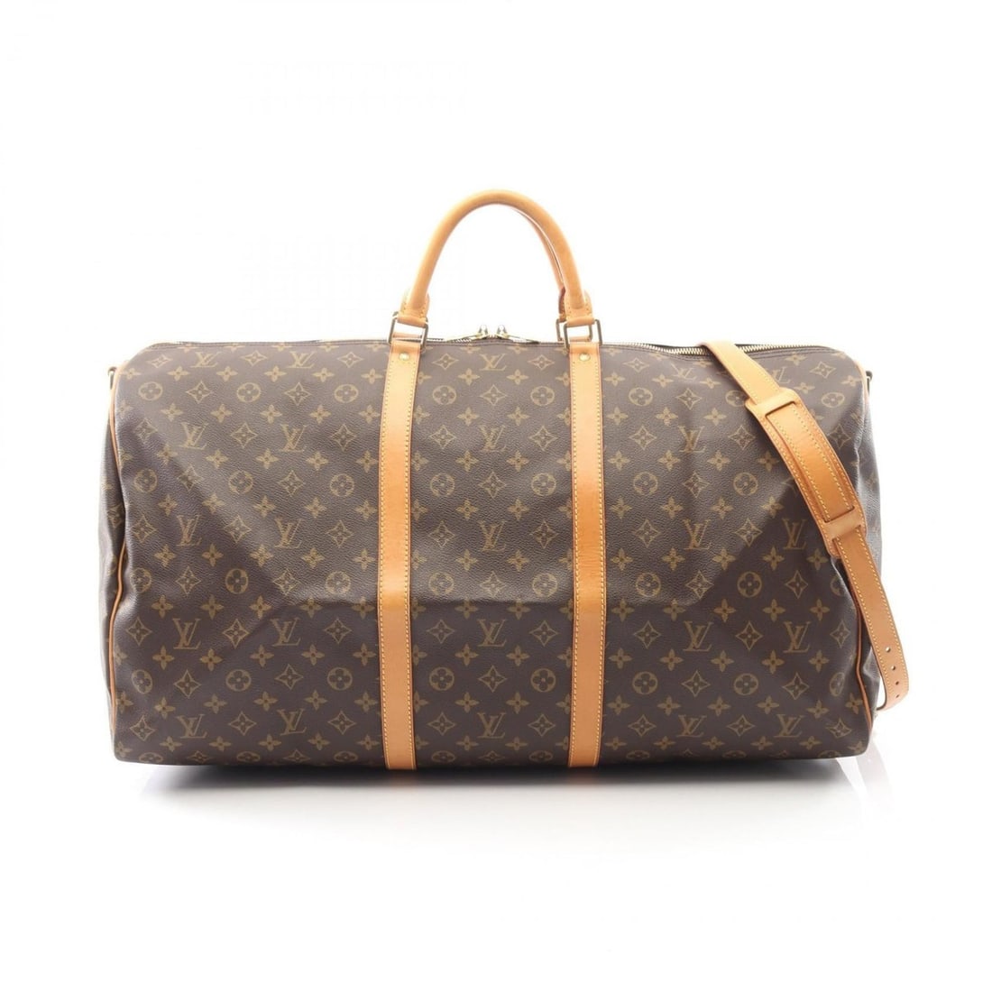 Louis Vuitton Keepall Bandouliere 60 Boston Bag, Coated Canvas and Leather, Monogram, Brown, Men's (1 of 13)