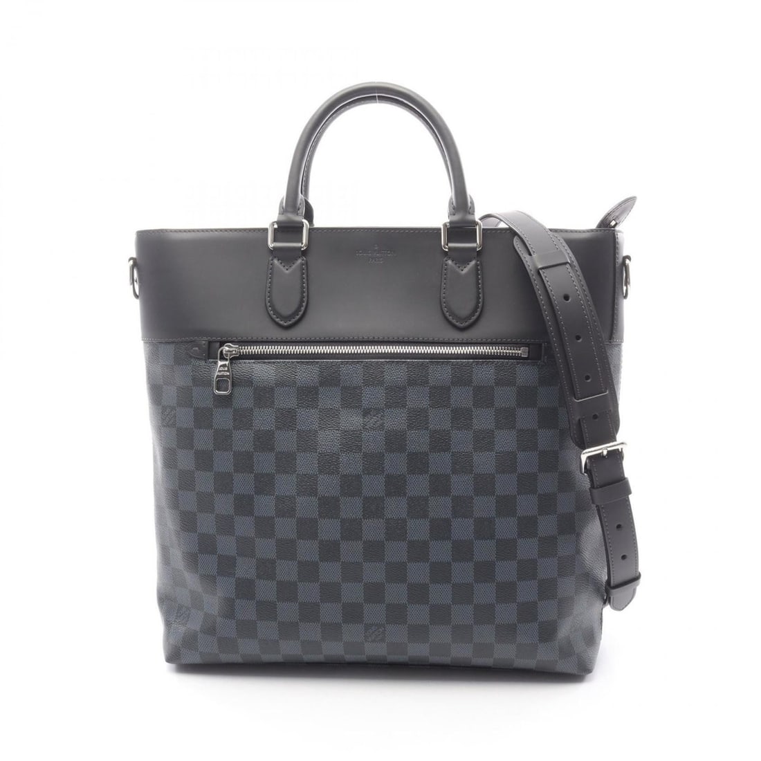 Louis Vuitton Newport Tote Bag, Coated Canvas and Leather, Damier Cobalt, Men's, Navy/Black, N41588: --- Catalog ---Category: SizeSize (HxWxD): 35cm x 34.5cm x 8cm / 13.77'' x 13.58'' x 3.14''Category: DesignType: Tote bagColor: Black, Damier Cobalt, NavyGender: MenMaterial: Coated canvas Category: G