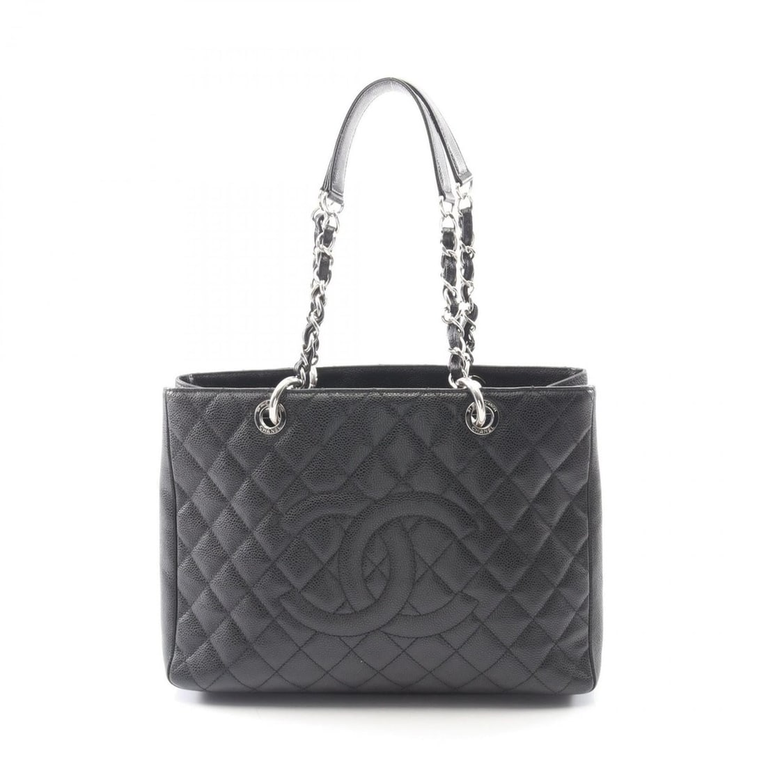 CHANEL Matelasse Grand Shopping GST Tote Bag in Grained Calfskin Leather, Black: --- Catalog ---Category: SizeSize (HxWxD): 24.5cm x 34cm x 13cm / 9.64'' x 13.38'' x 5.11''Category: DesignType: Tote bagColor: BlackGender: WomenMaterial: Grained Calfskin Category: GeneralBrand: Cha